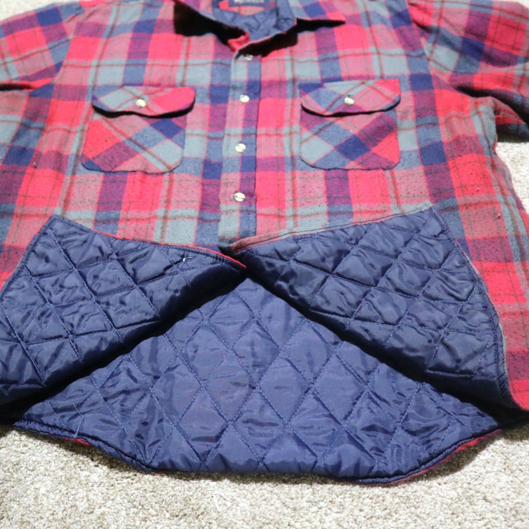 Van Heusen Van Heusen Vintage Yes Red Plaid Fleece Jacket Full Button Up Pockets Men's Size XL Size US XL / EU 56 / 4 - 4 Thumbnail