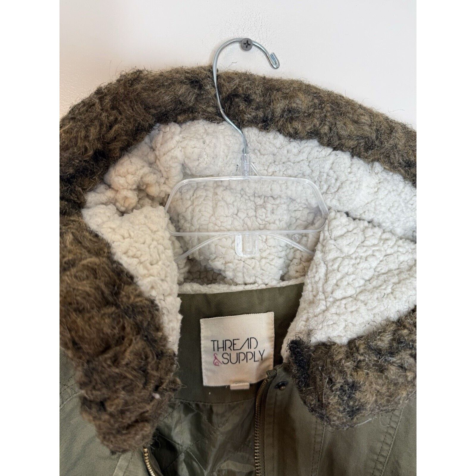 & Other Stories Thread & Supply Green Parka Jacket Women Small Faux Fur Hood Size S / US 4 / IT 40 - 9 Thumbnail