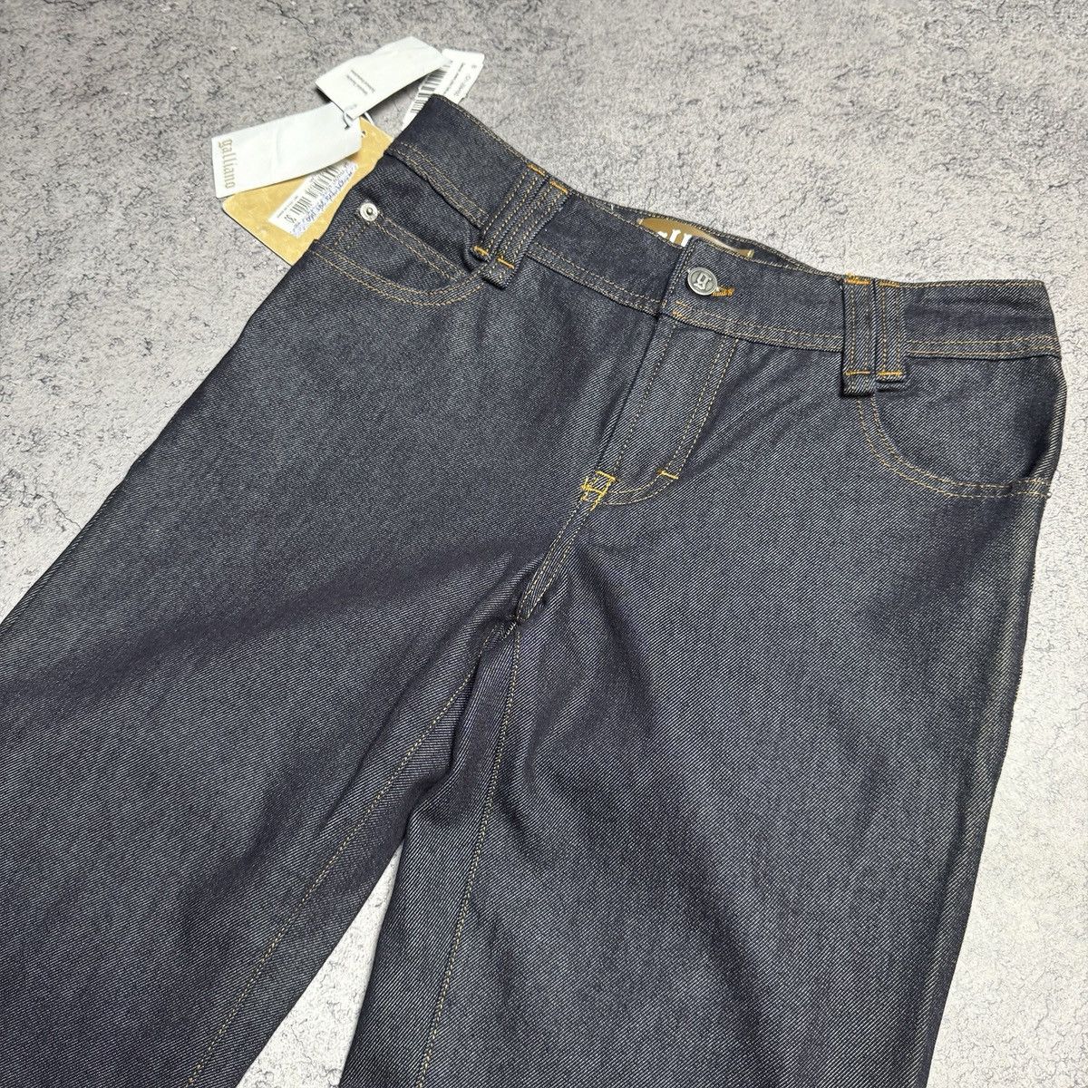 John Galliano NEW Galliano Y2K 00s Flared Jeans Size 30" / US 8 / IT 44 - 5 Thumbnail