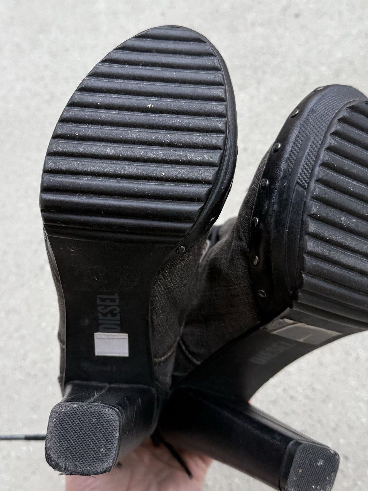 Diesel Vintage 2000s Y2k Diesel Heels Shoes Denim Style Rare Size US 8.5 / IT 38.5 - 18 Thumbnail