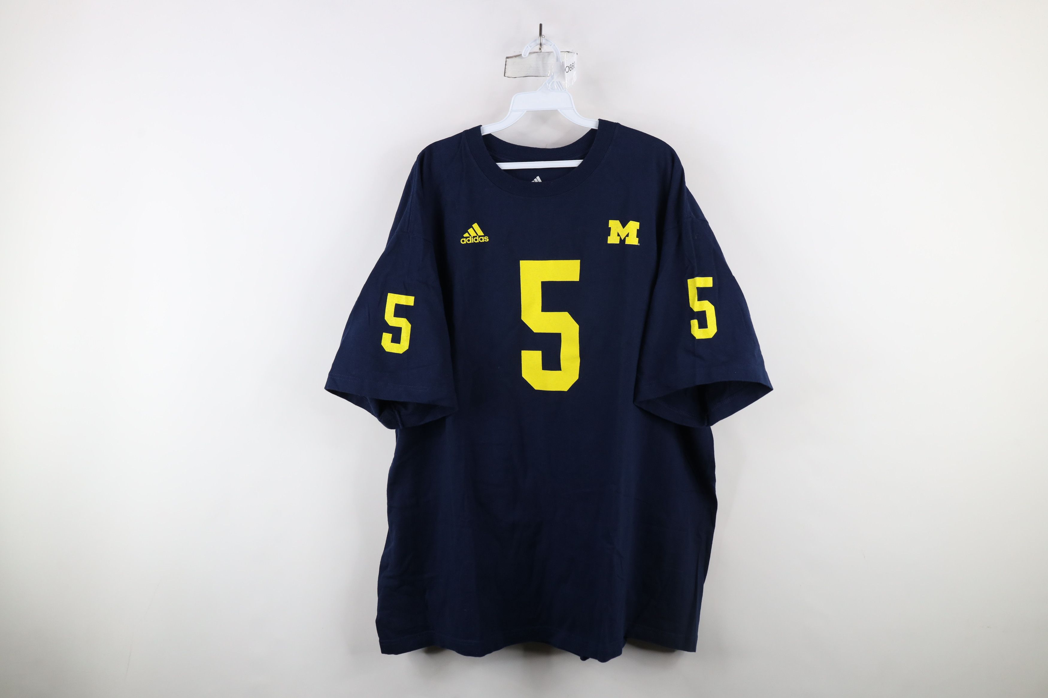 Adidas × Vintage Vintage Adidas University of Michigan Football T-Shirt #5 Size US XXL / EU 58 / 5 - 1 Thumbnail