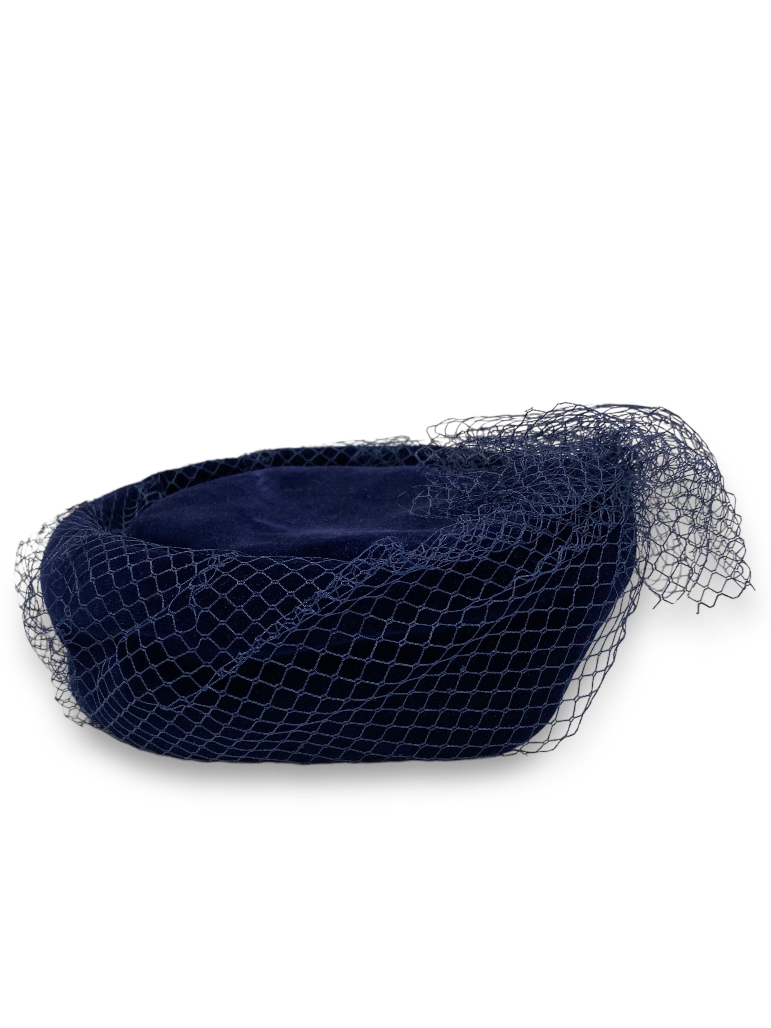 Vintage Vintage MARIDA Ladie's Luxury Navy Velvet Hat M760 Size ONE SIZE - 3 Thumbnail