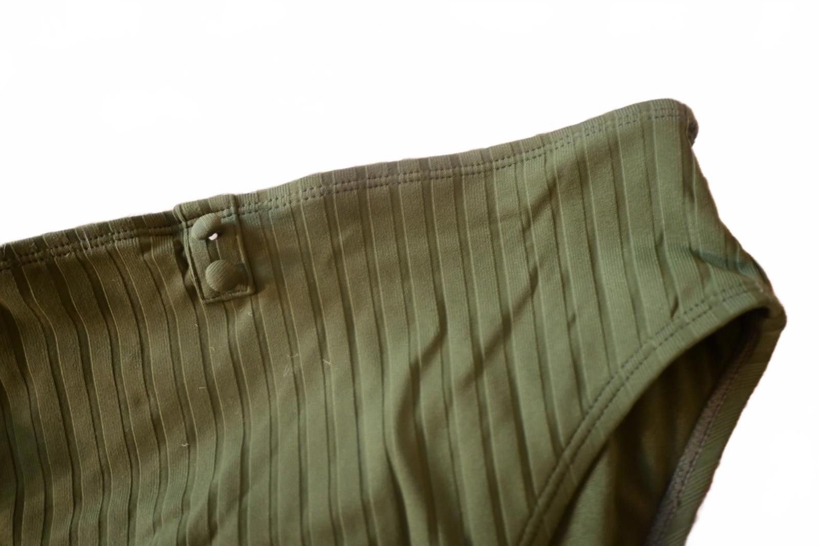 Other Olive Green Ribbed Bikini Bottoms with Buckle Detail Medium Size ONE SIZE - 2 Thumbnail