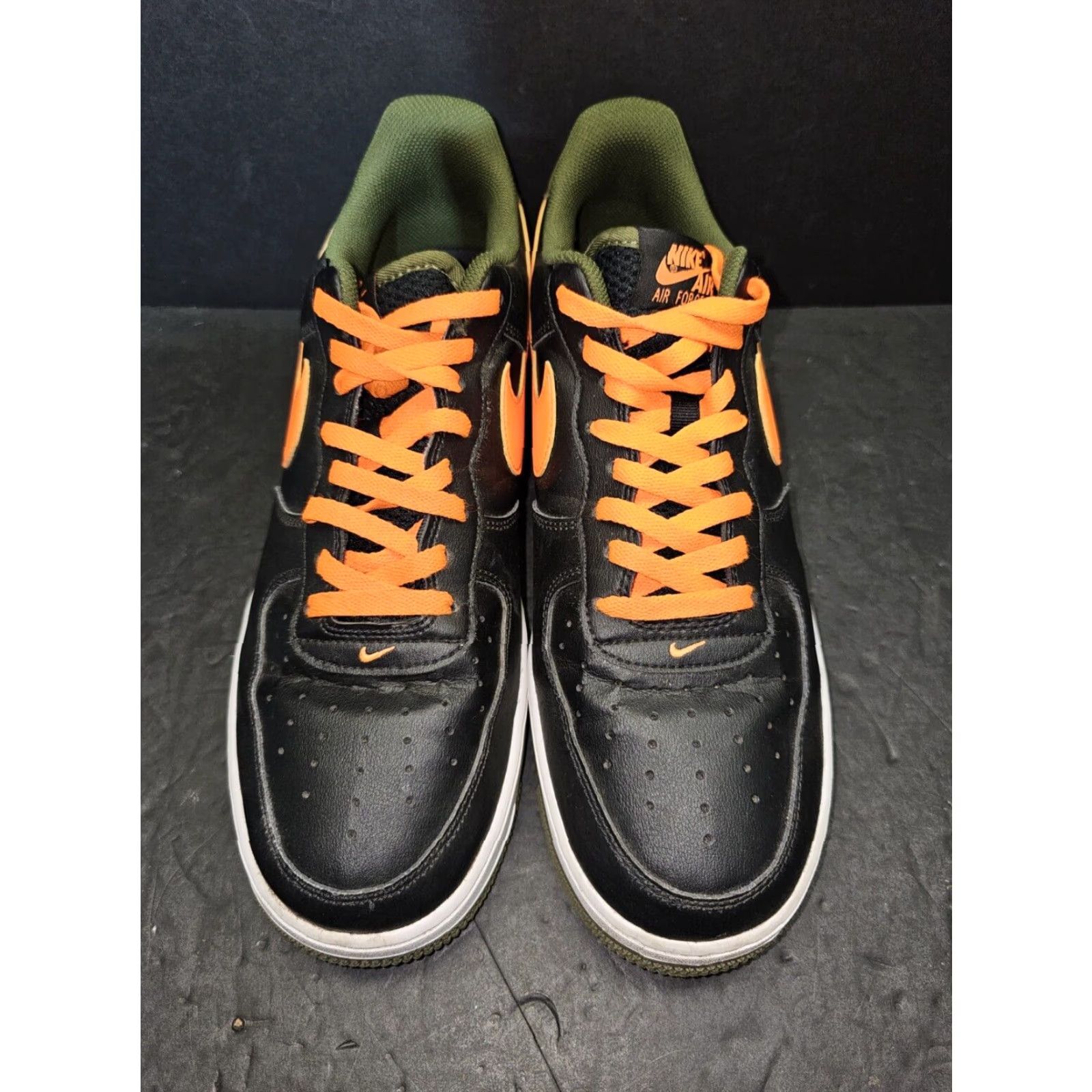 Nike NIKE Air Force 1 '07 Low LV8 DH7440-001 Black & Orange Hoops Men’s Size 12 Sneaker Size ONE SIZE - 2 Thumbnail