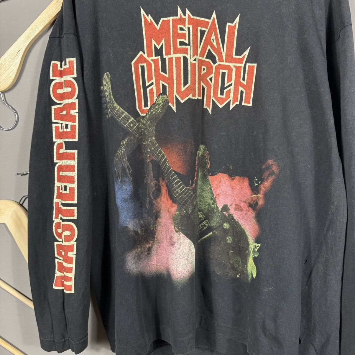 Band Tees Vintage 1999 METAL CHURCH Masterpeace Long Sleeve T-shirt Size US XL / EU 56 / 4 - 7 Thumbnail