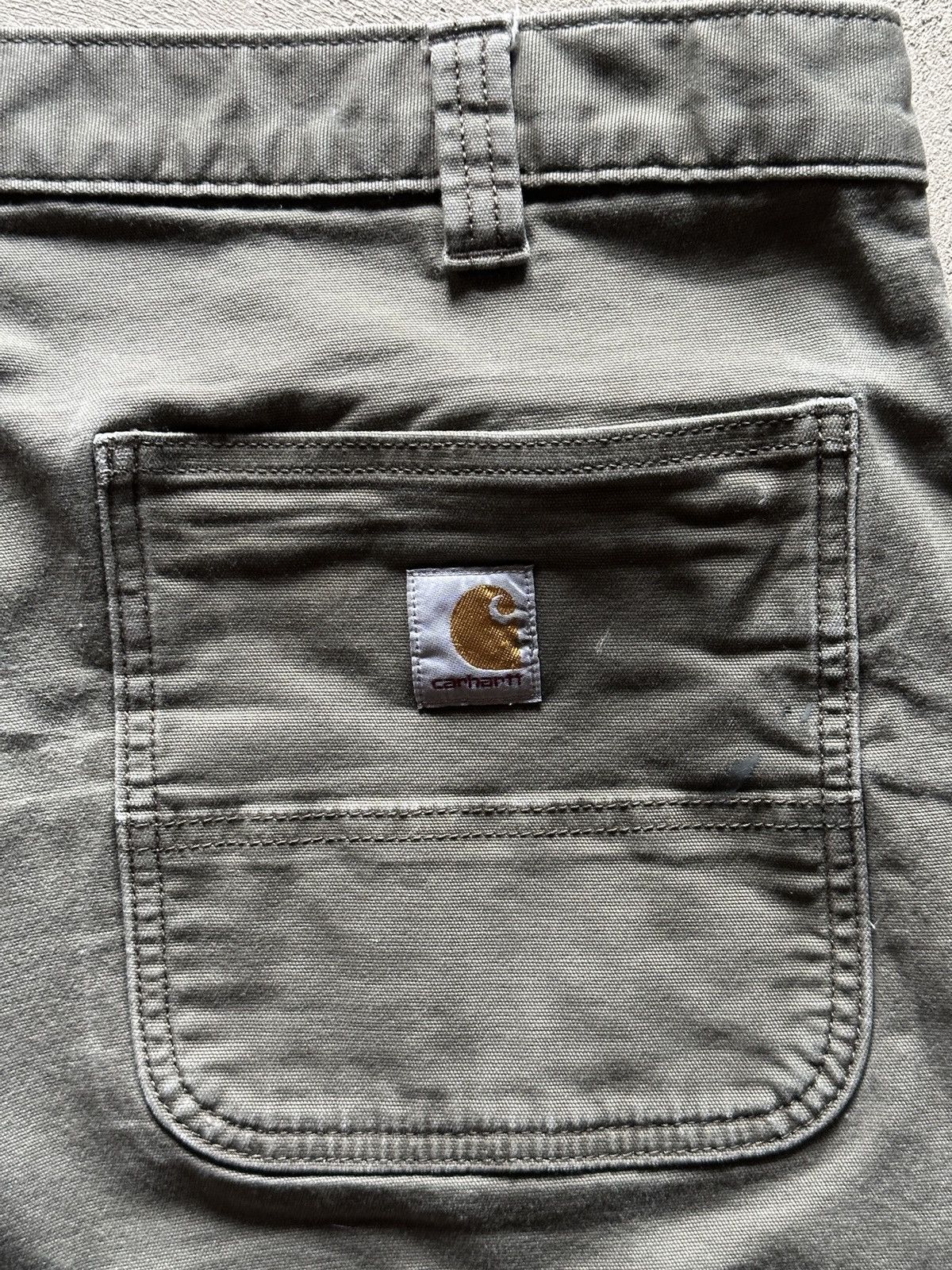 Carhartt × Vintage carhartt double knee workwear grey green carpenter pants Size US 38 / EU 54 - 3 Thumbnail
