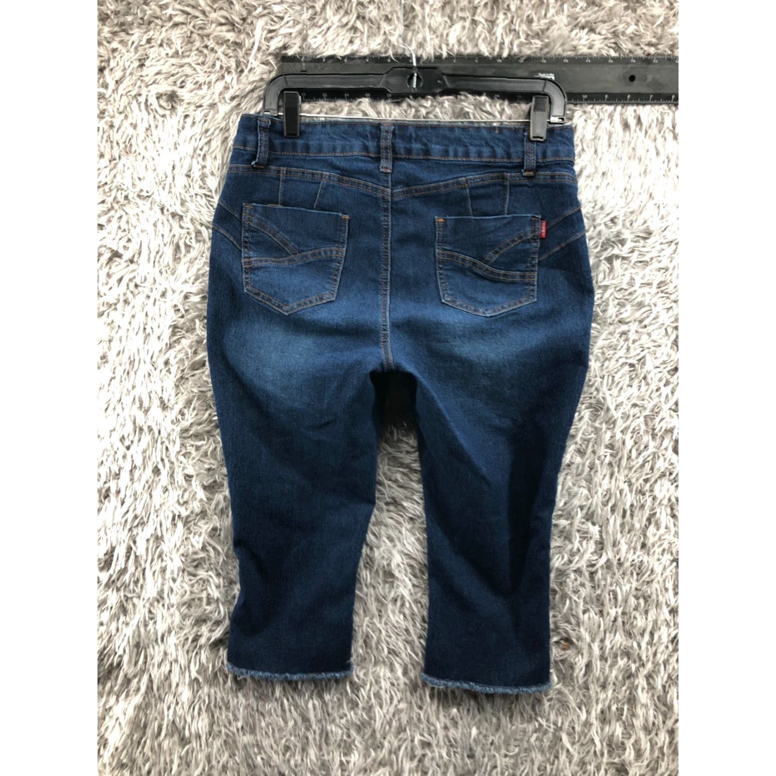 Vintage QQMY Capri Jeans Size 13 Juniors Womens Medium Wash Blue Jeans Capris Size 34" / US 12 / IT 48 - 5 Thumbnail