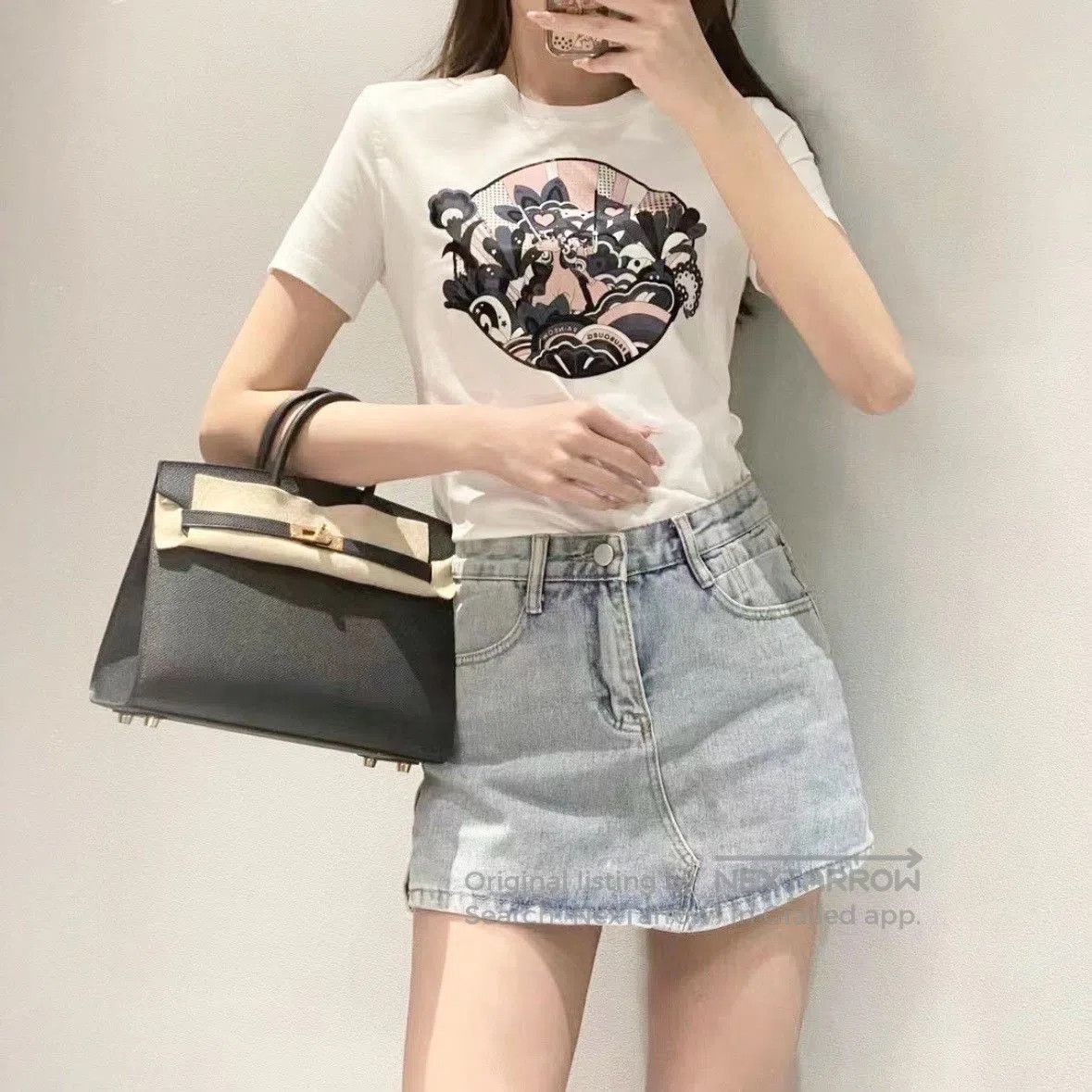 Other Hermès White Short-Sleeve Graphic Top. Size XXS / US 00 / IT 34 - 6 Thumbnail