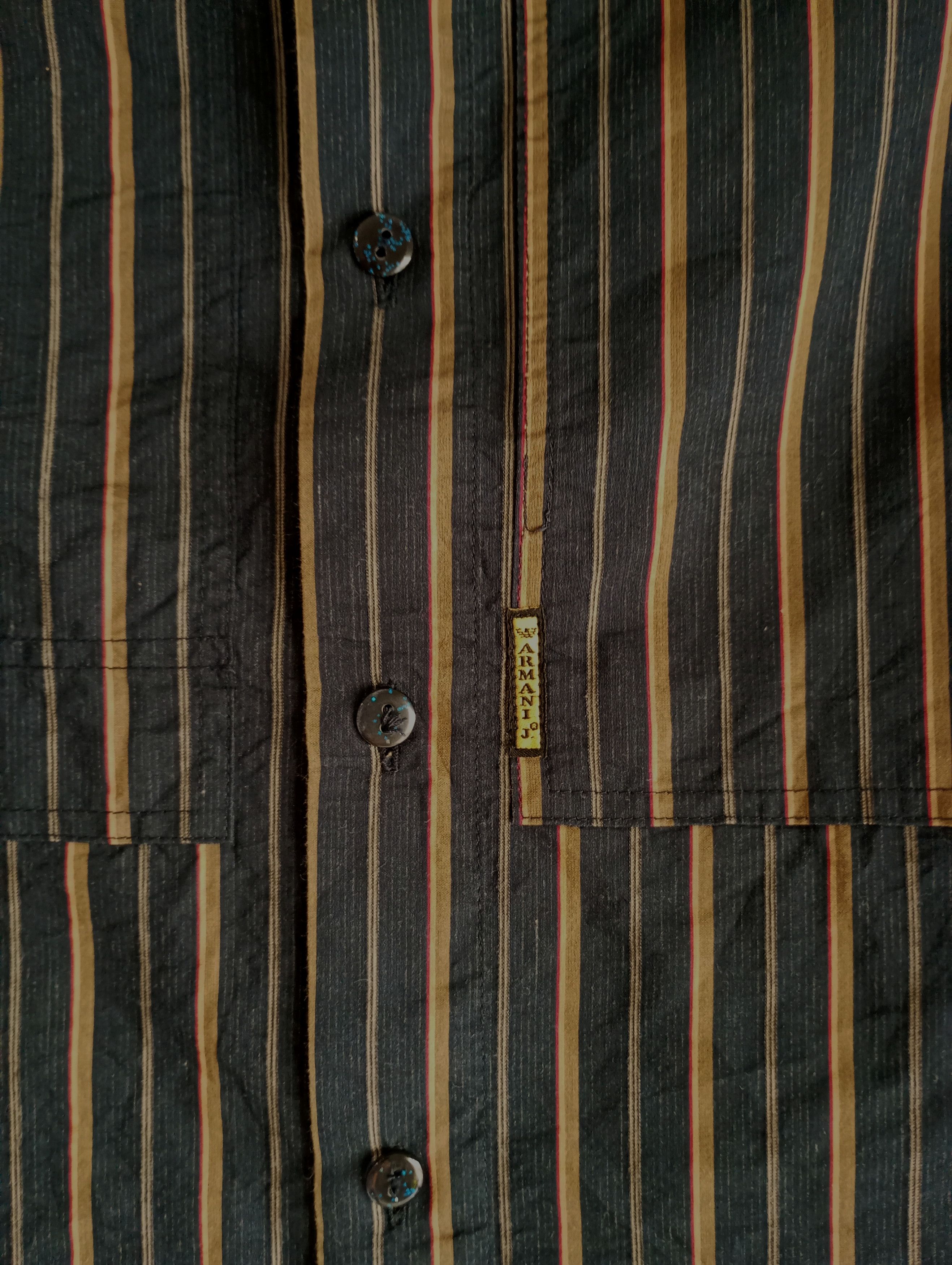 Armani Armani Jeans vintage designer striped shirt Size US M / EU 48-50 / 2 - 3 Thumbnail