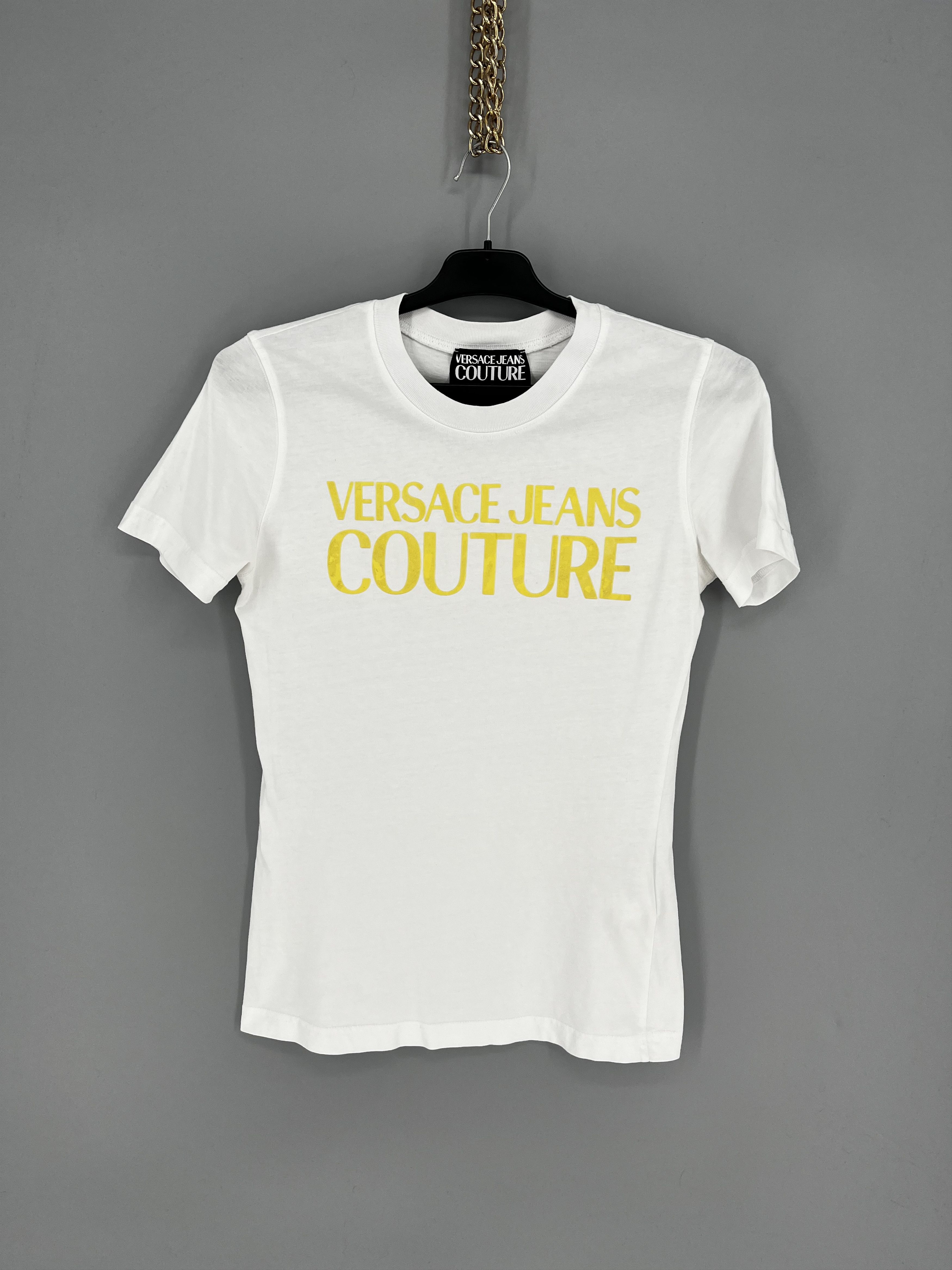 Versace VERSACE JEANS COUTURE GOLD LOGO T SHIRT-WHITE Size M / US 6-8 / IT 42-44 - 1 Thumbnail