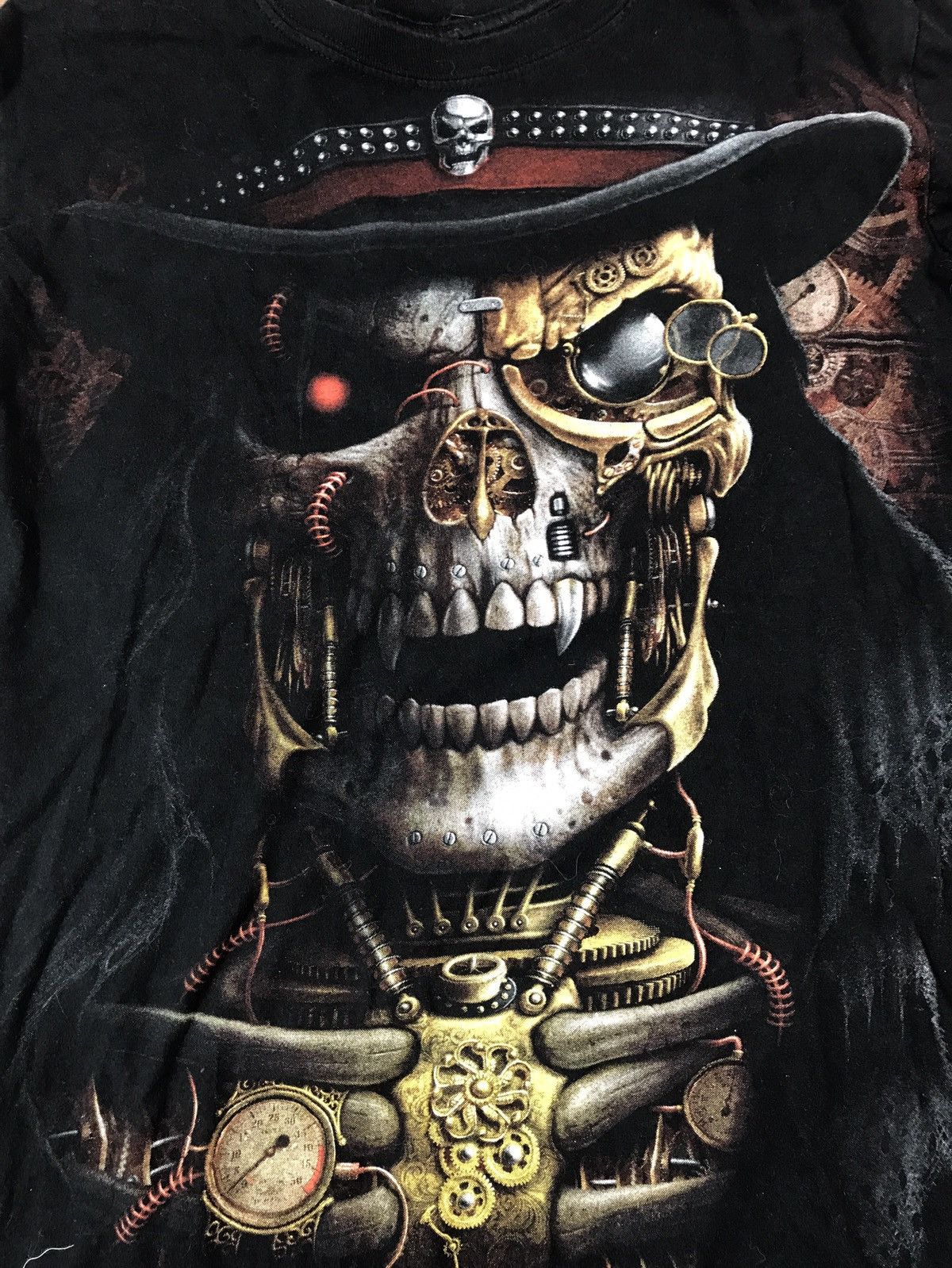 Japanese Brand × Vintage Y2K Spiral Opium Skull Punk Gothic Long Sleeve Tee Size US M / EU 48-50 / 2 - 6 Thumbnail