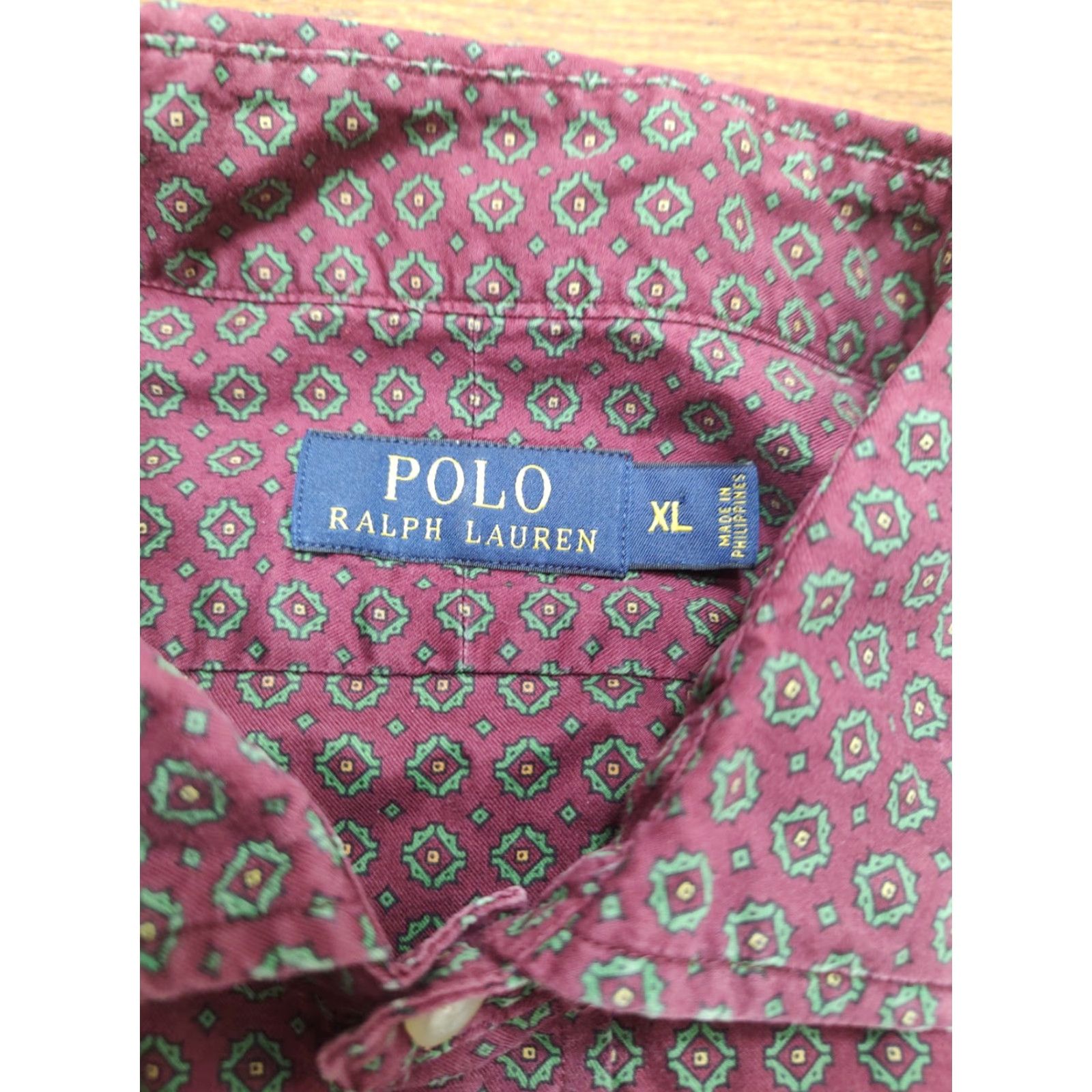 Ralph Lauren Ralph Lauren Polo Shirt Mens XL Red Geometric Button Down Pocket Size US XL / EU 56 / 4 - 4 Thumbnail