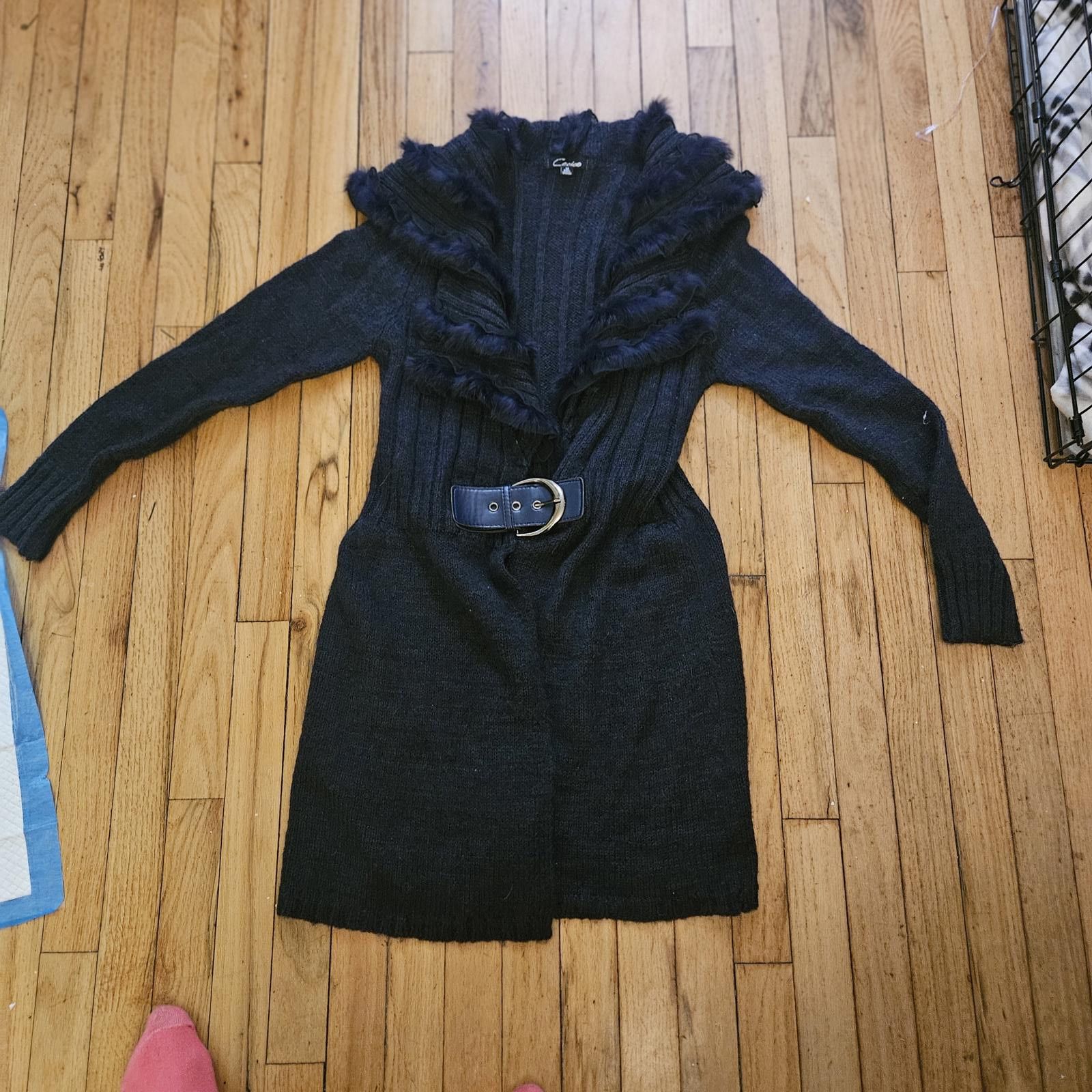 Designer Cecile Women's Elegant Cardigan with Belt Sz Med Size M / US 6-8 / IT 42-44 - 4 Thumbnail