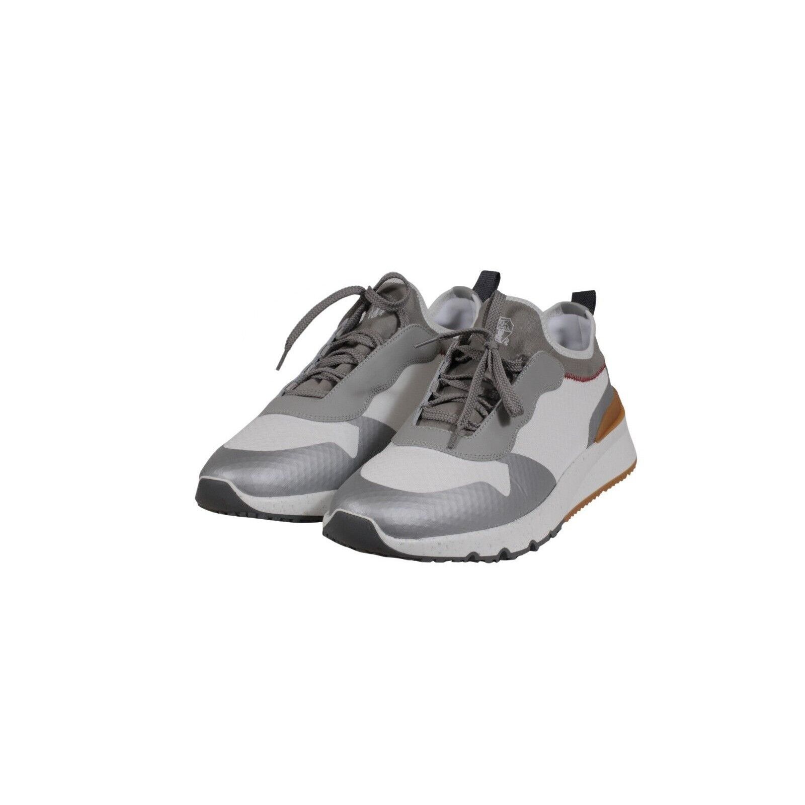 Brunello Cucinelli Panelled Lace Up Sneakers - 02204 Size US 10.5 / EU 43-44 - 3 Thumbnail