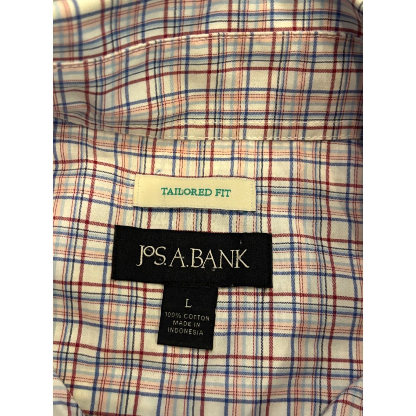 Jos. A. Bank Jos. A. Bank Shirt Mens Large Multicolor Plaid Button Front Top Tailored Fit Size US L / EU 52-54 / 3 - 3 Thumbnail