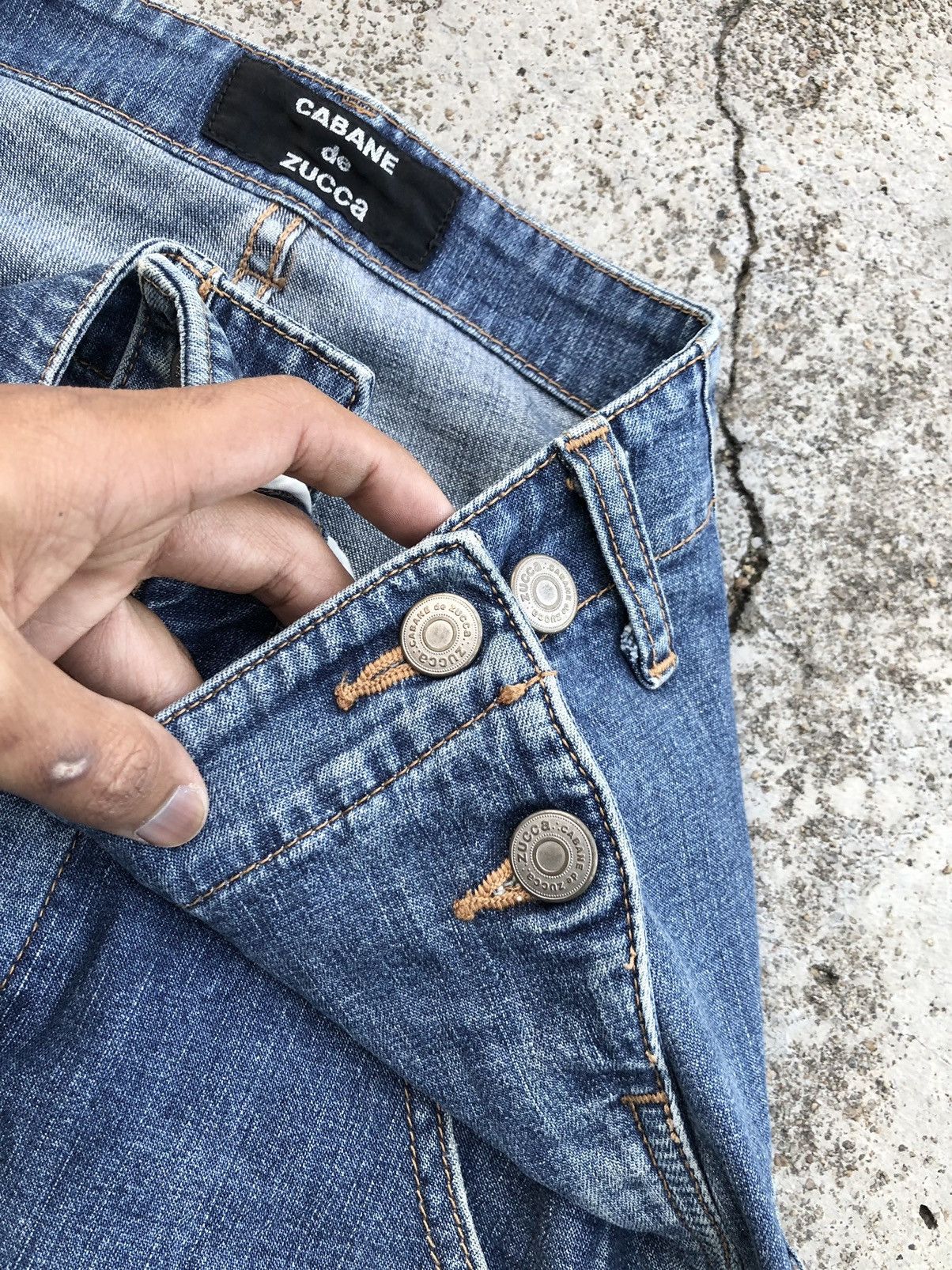 CABANE de ZUCCa WASHED BLUE DENIM Size US 30 / EU 46 - 7 Thumbnail