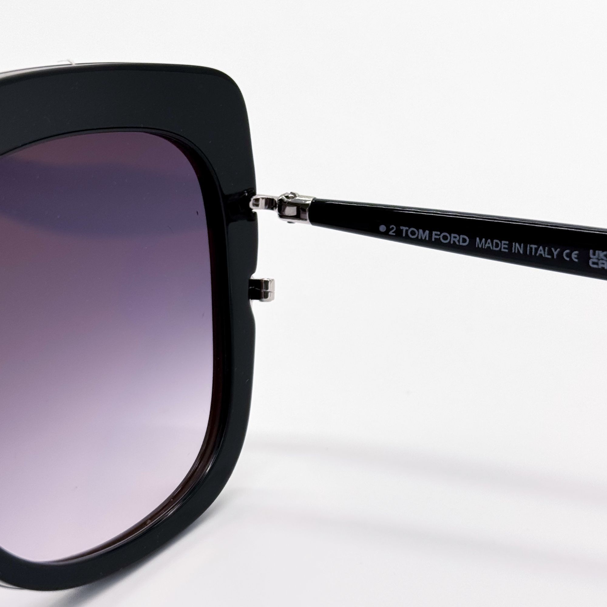 Tom Ford NEW TOM FORD VIRGINIA TF945 05B SUNGLASSES BLACK/GRAY WOMEN Size ONE SIZE - 5 Thumbnail