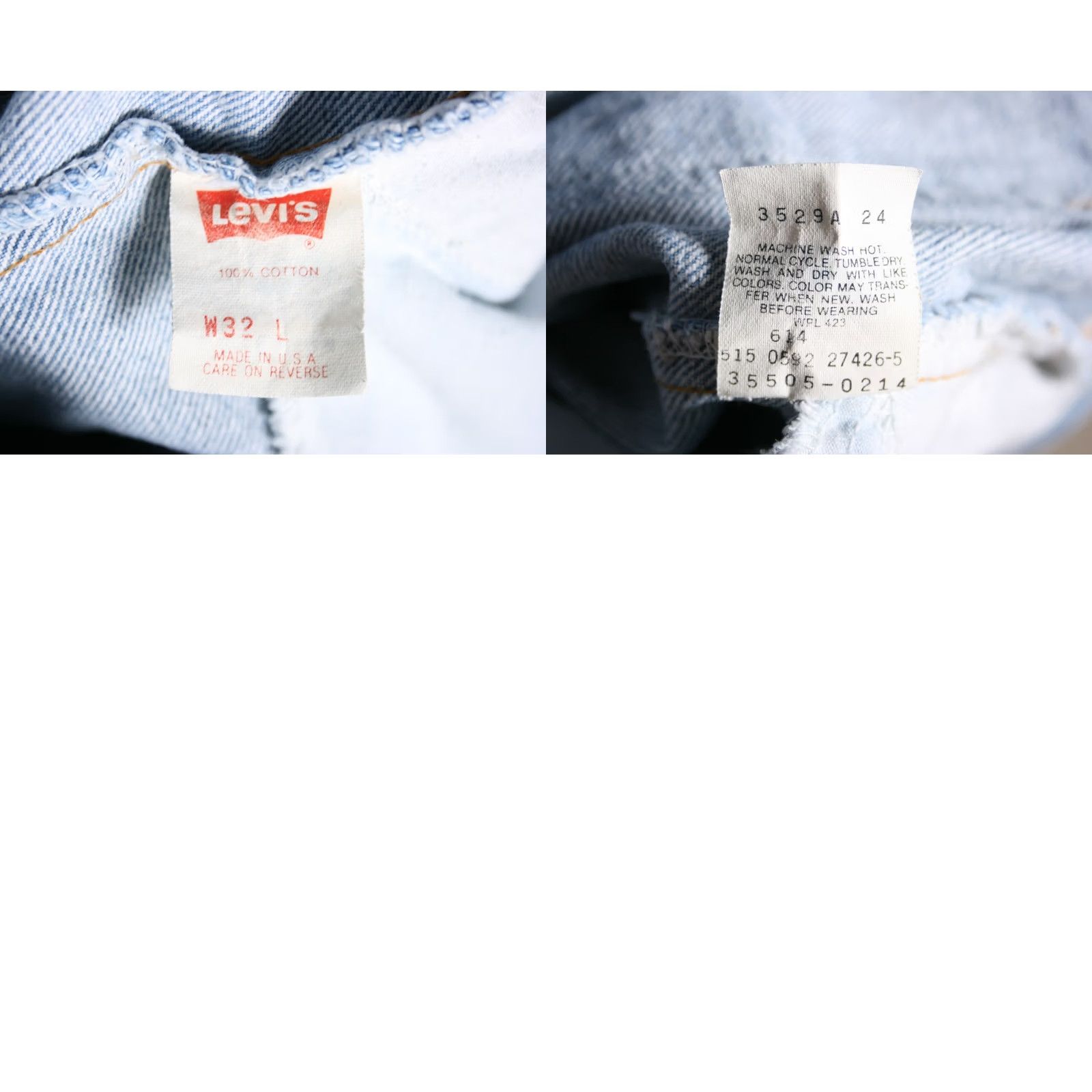 Levi's VINTAGE Levi's 505 Orange Tab Blue Denim 12" Inseam Jean Shorts Sz 32 Mens Size US 31 - 8 Thumbnail