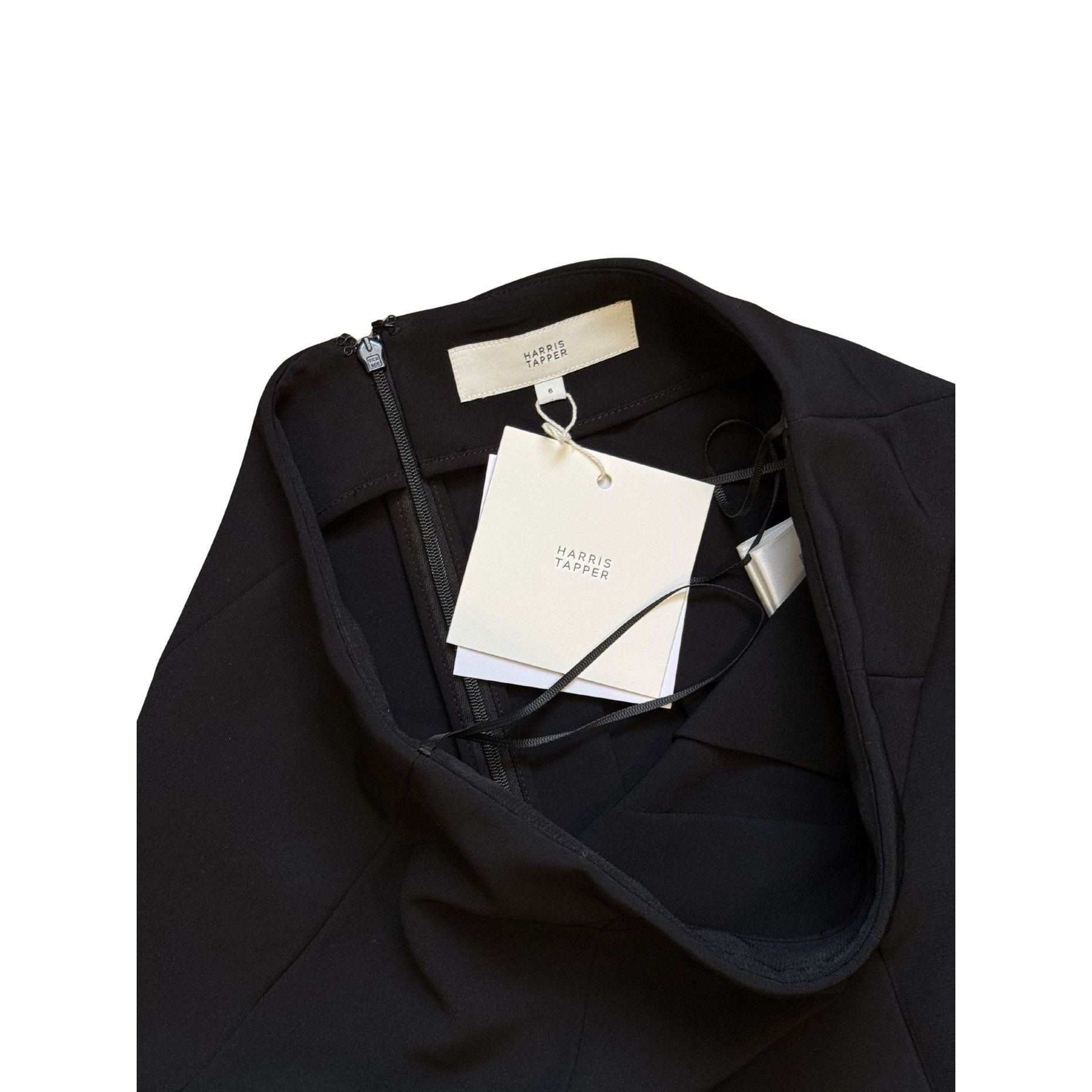Other Harris Tapper Ava Skirt Black Drape Suiting NWT $629 6 Size 28" / US 6 / IT 42 - 4 Thumbnail