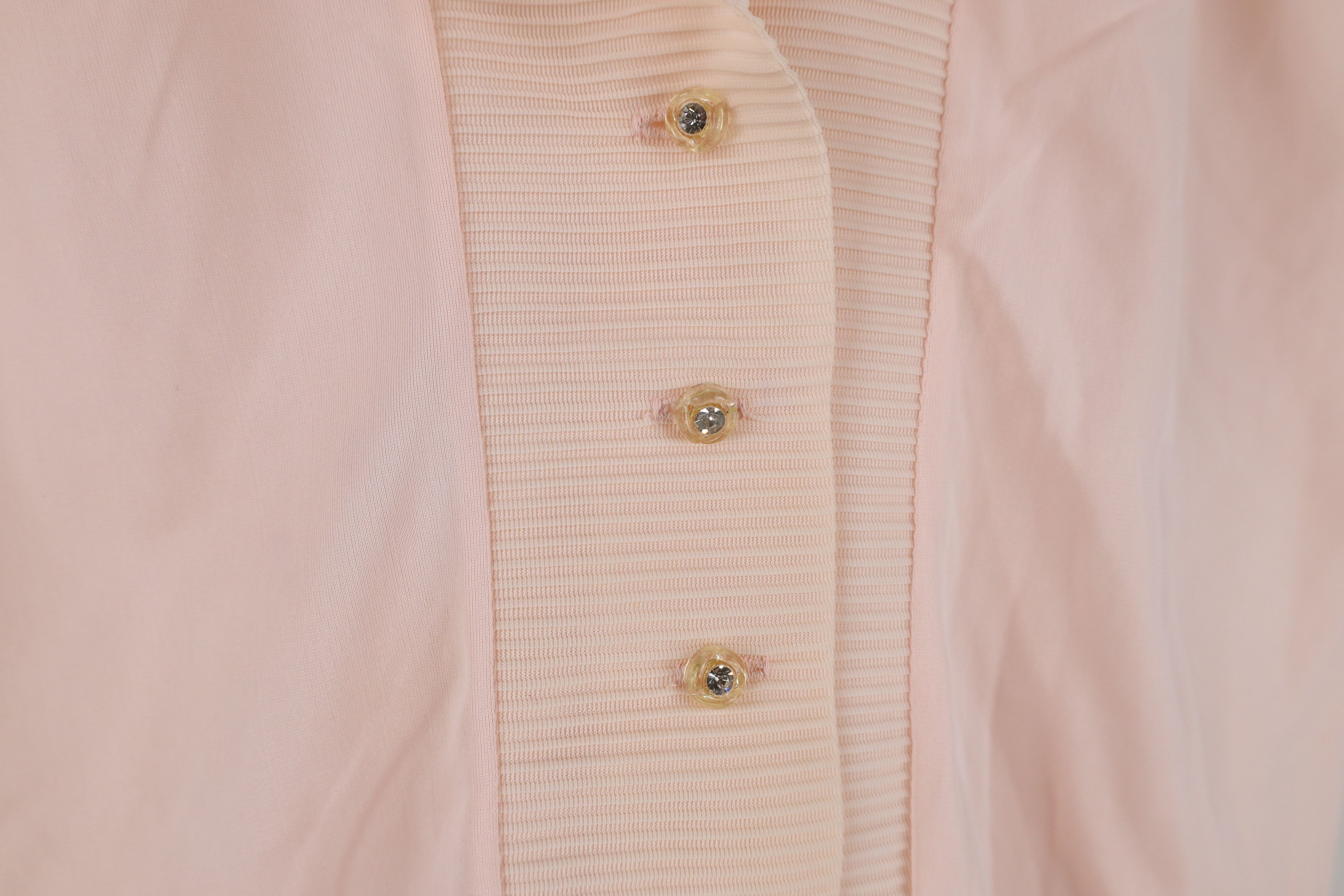 Vintage Vintage 50s Rockabilly Regency Ribbed Button Shirt Pink USA Size M / US 6-8 / IT 42-44 - 5 Thumbnail