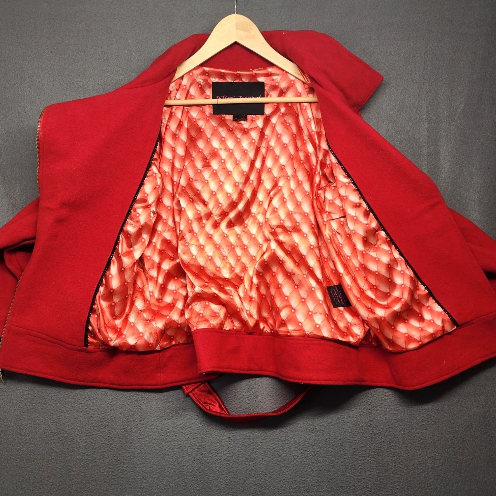 Betsey Johnson Betsey Johnson Pea Coat Womens 8 Red Wool Blend Classic Preppy Coat Jacket Womens 8 Red Wool Blend Pea Coat Betsey Johnson Womens 8 Red Pea Coat Size M / US 6-8 / IT 42-44 - 2 Thumbnail