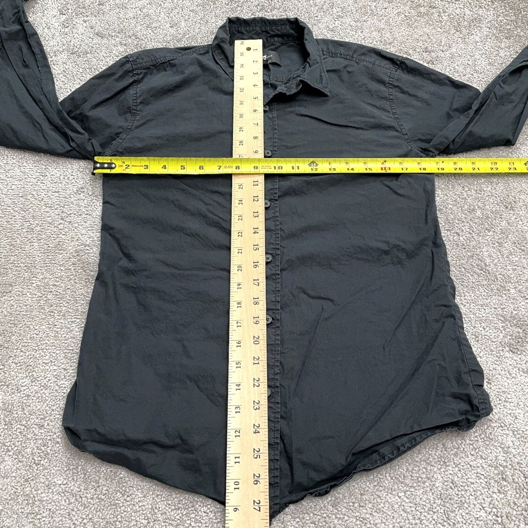 7 For All Mankind 7 For All Mankind Button-Up Shirt Womens Small Black Long Sleeve Top Size S / US 4 / IT 40 - 7 Thumbnail