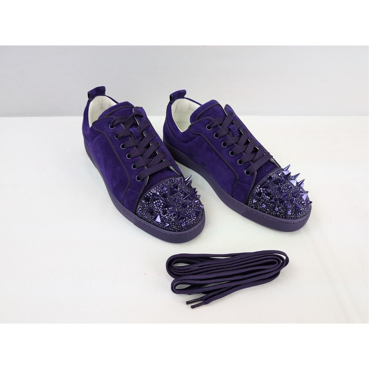 Christian Louboutin o1rshd1 Junior Pik Strass Sneakers in Blue Size US 8 / EU 41 - 5 Thumbnail