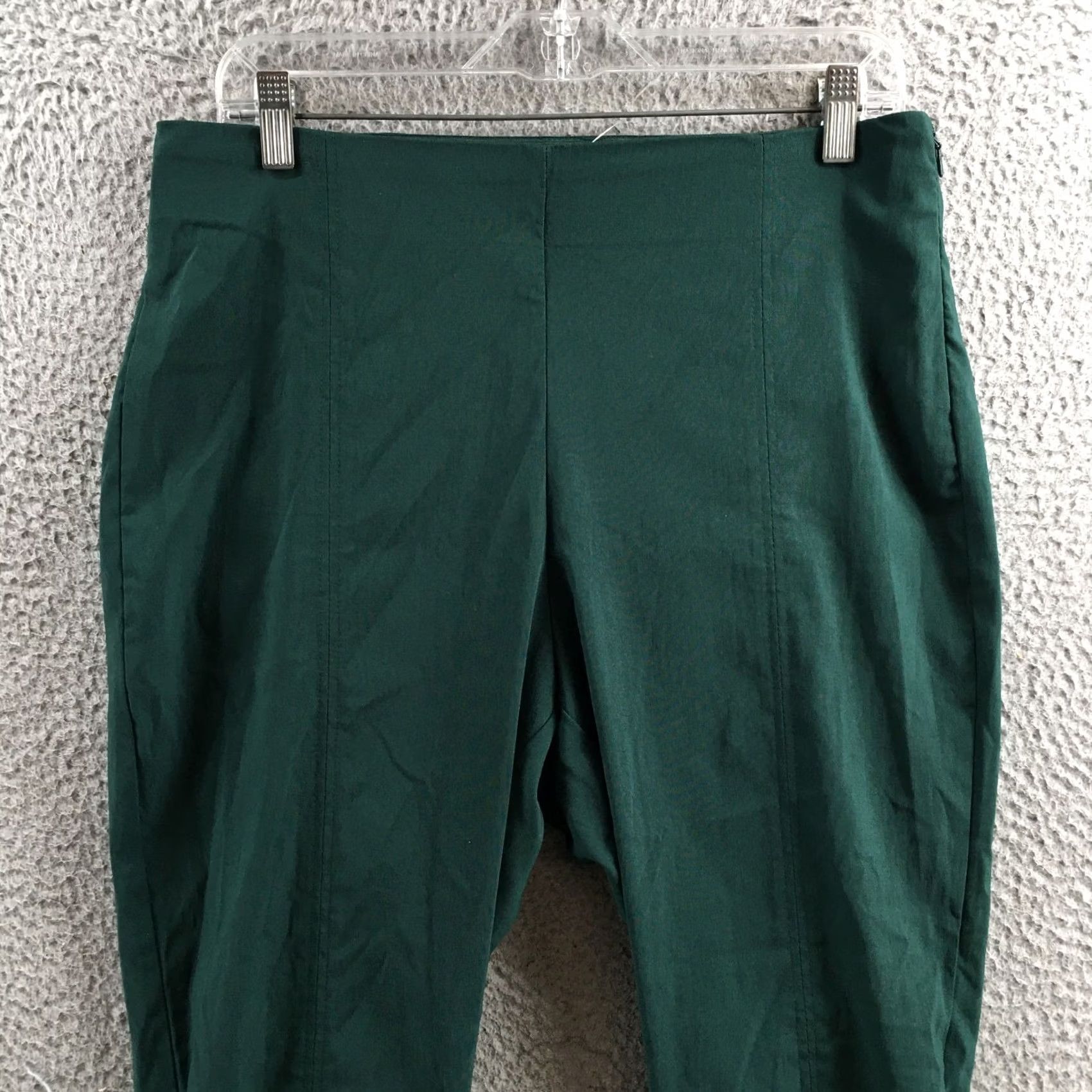 H&M H&M Skinny Pants Womens 14 Green High Rise Side Zip Slim Fit Stretch Casual NEW Size 36" / US 14 / IT 50 - 2 Thumbnail