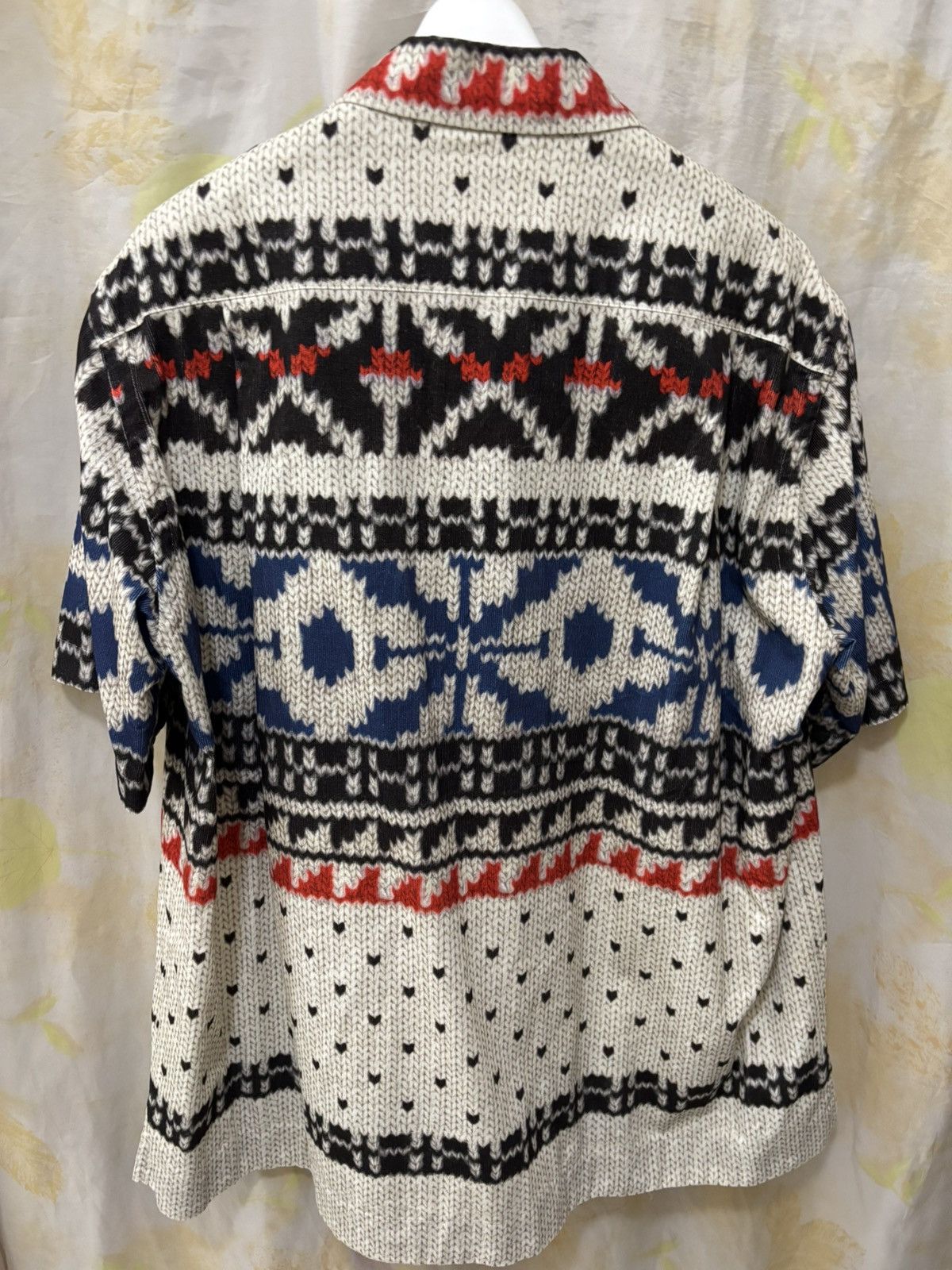 Sacai Sacai Knit Print Button up Shirt Size US L / EU 52-54 / 3 - 5 Thumbnail