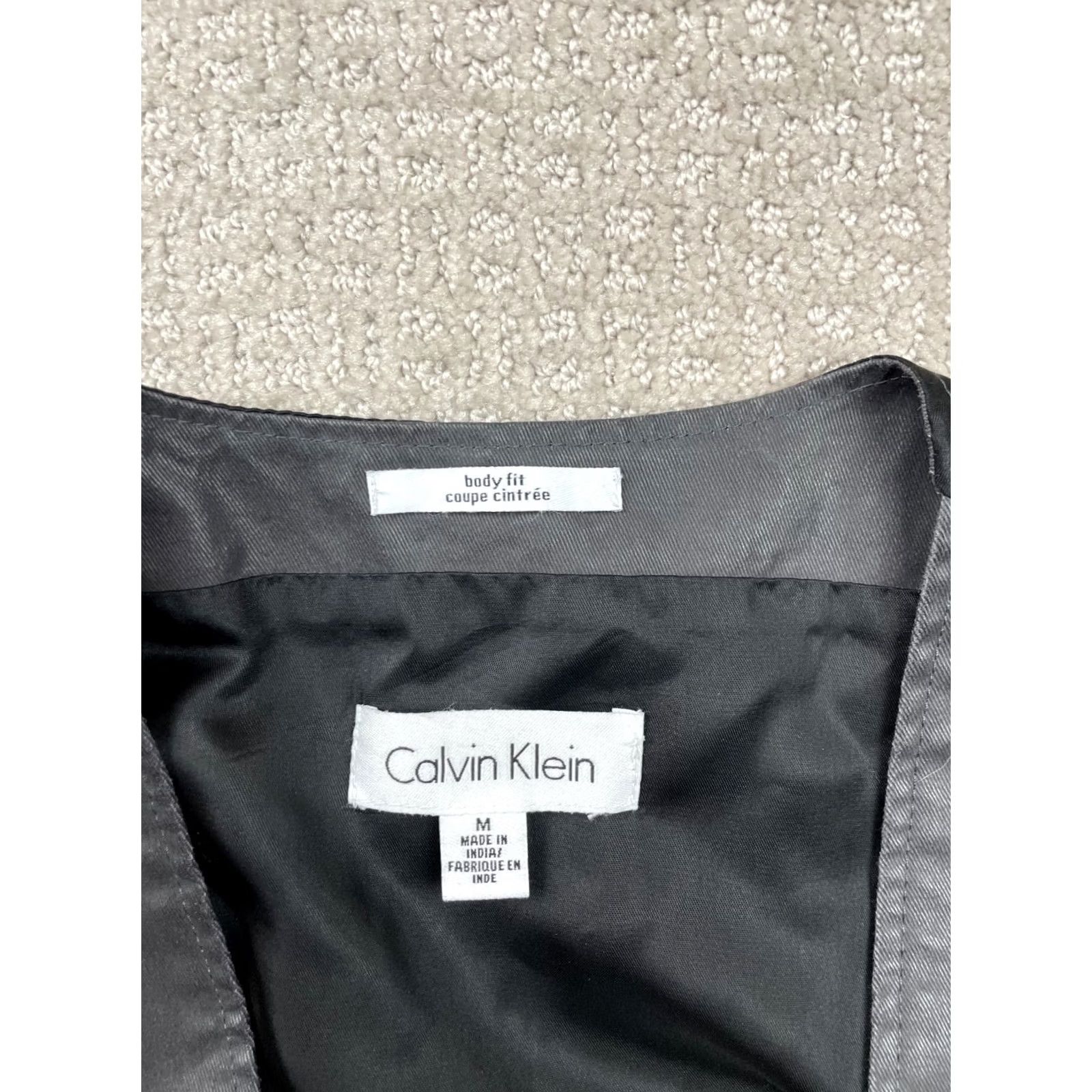 Calvin Klein Calvin Klein Body Vest Mens Medium Black Tuxedo Formal Business Tailored Fit Size US M / EU 48-50 / 2 - 4 Thumbnail