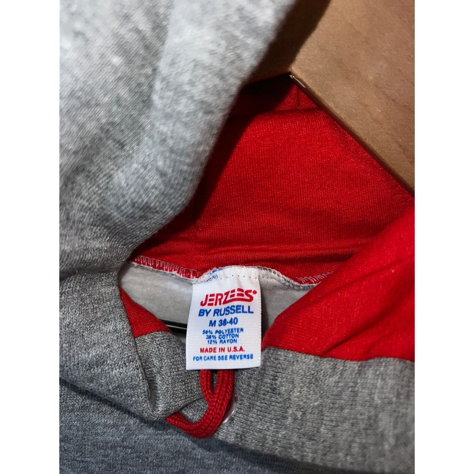 Jerzees Vintage Montana Gray Striped Hoodie Jacket 90s VTG Medium Size US M / EU 48-50 / 2 - 6 Thumbnail