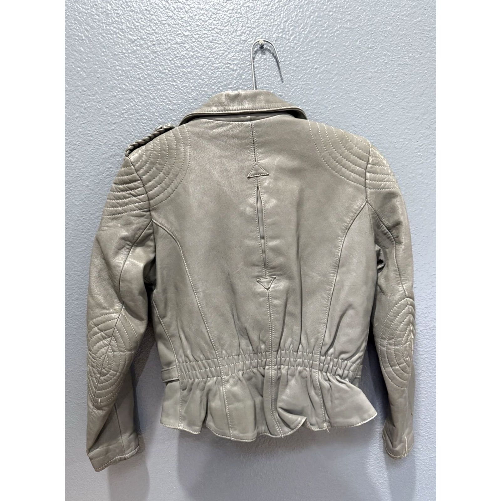 Harley Davidson VINTAGE Harley-Davidson Hein Gericke Gray Leather Biker Jacket Women 36 Sz 36 Leather Motorcycle 70s Size XS / US 0-2 / IT 36-38 - 5 Thumbnail