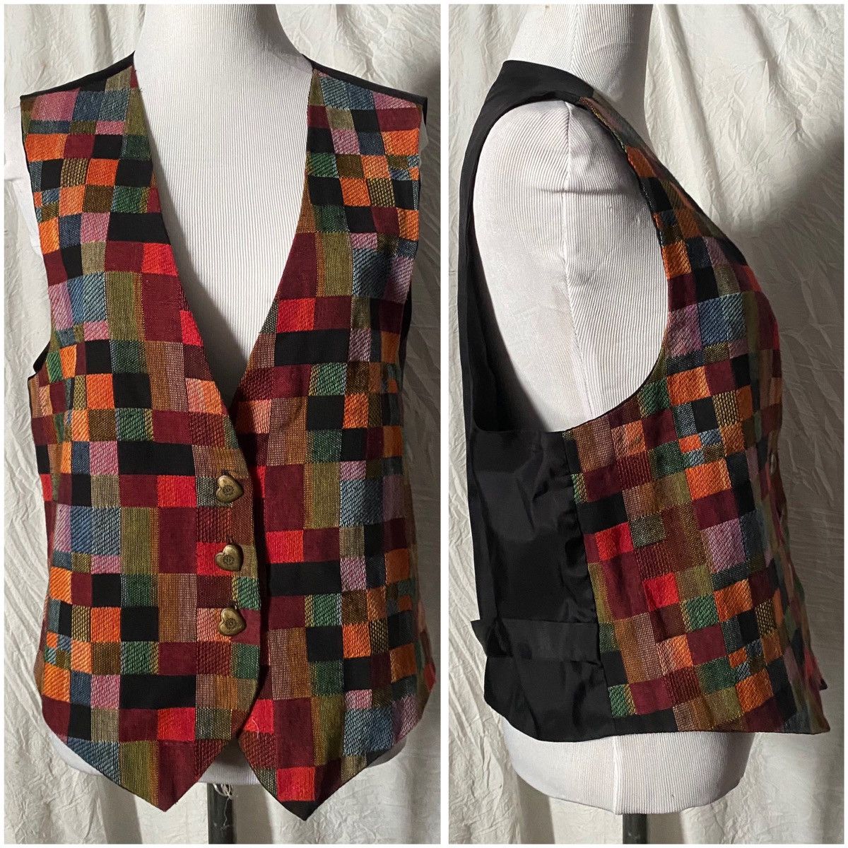 Vintage The Limited, Vintage, Plaid, Festive, Sleeveless Vest, OSFM Size ONE SIZE - 5 Thumbnail
