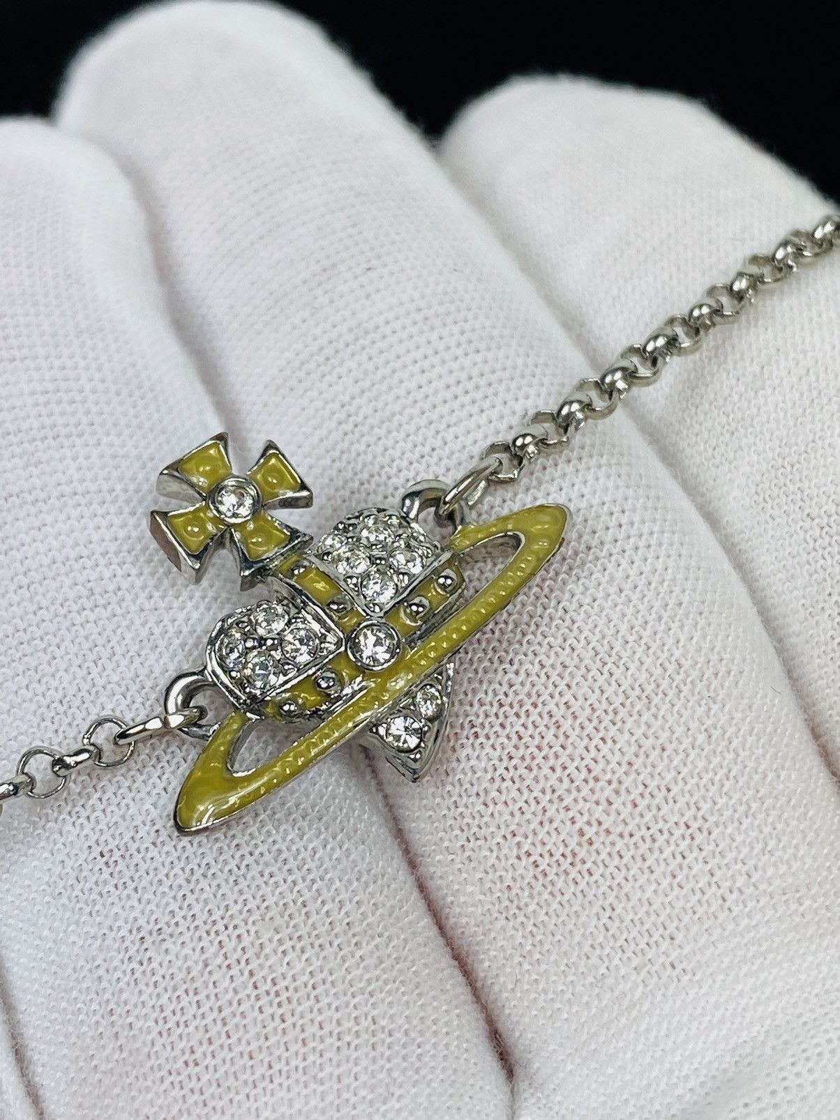 Diamante Heart Orb Bracelet