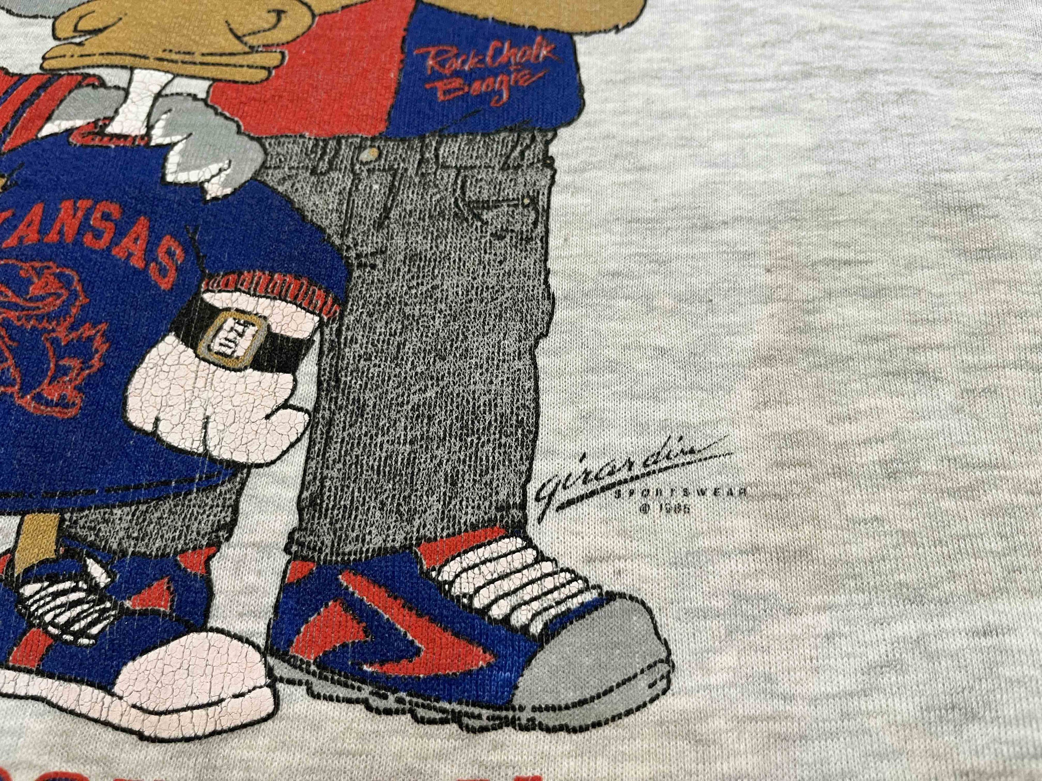 Jerzees Vintage Jerzees NCAA Kansas Jayhawks Crewneck Sweatshirt Size US L / EU 52-54 / 3 - 4 Thumbnail