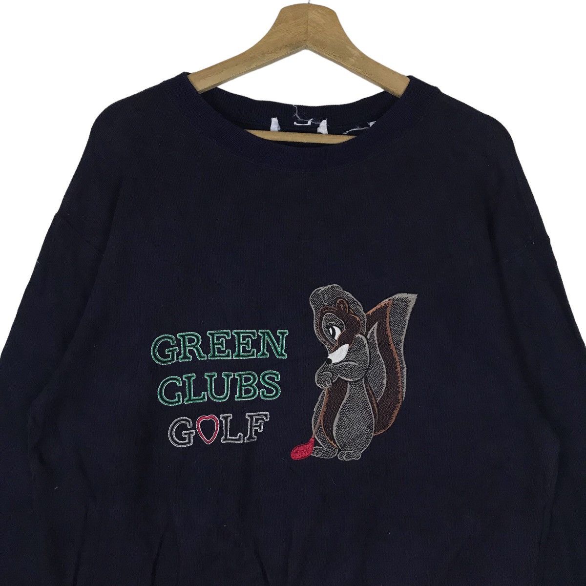 Vintage Vintage Green Clubs Golf Spell Out Pullover Jumper Size US M / EU 48-50 / 2 - 2 Thumbnail
