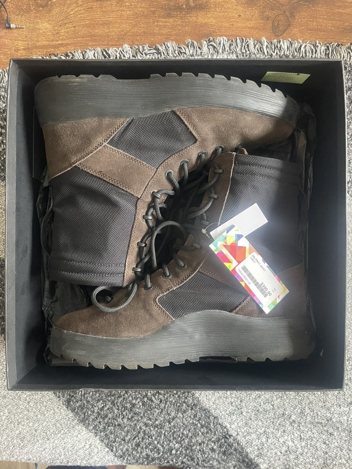Yeezy season military boot oil