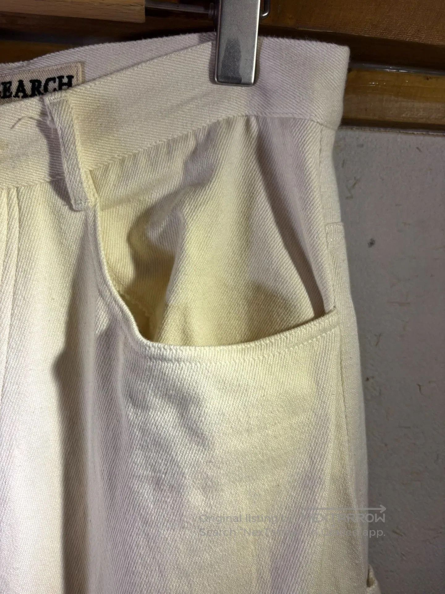 Kartik Research Karu Research White Split Painter Pants. Size 31" - 3 Thumbnail