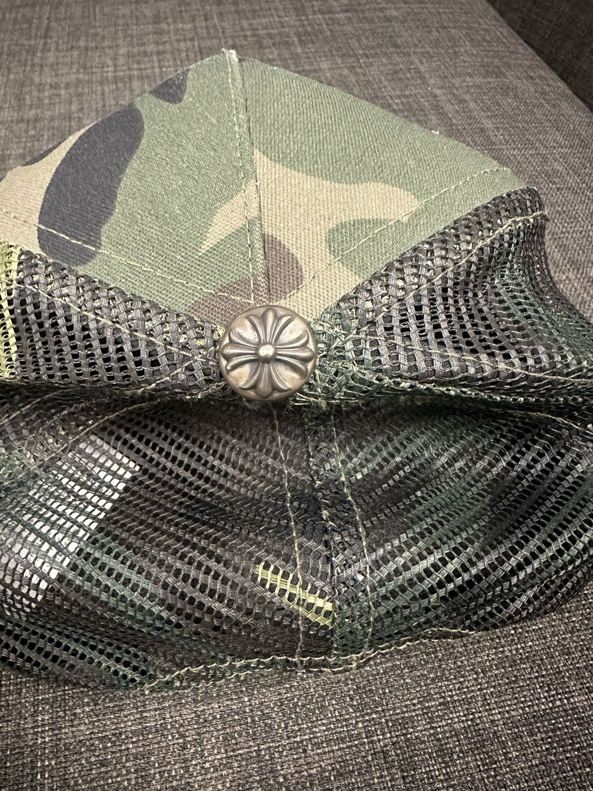 Chrome Hearts Chrome Heart Camo Trucker Hat Custom Size ONE SIZE - 4 Thumbnail