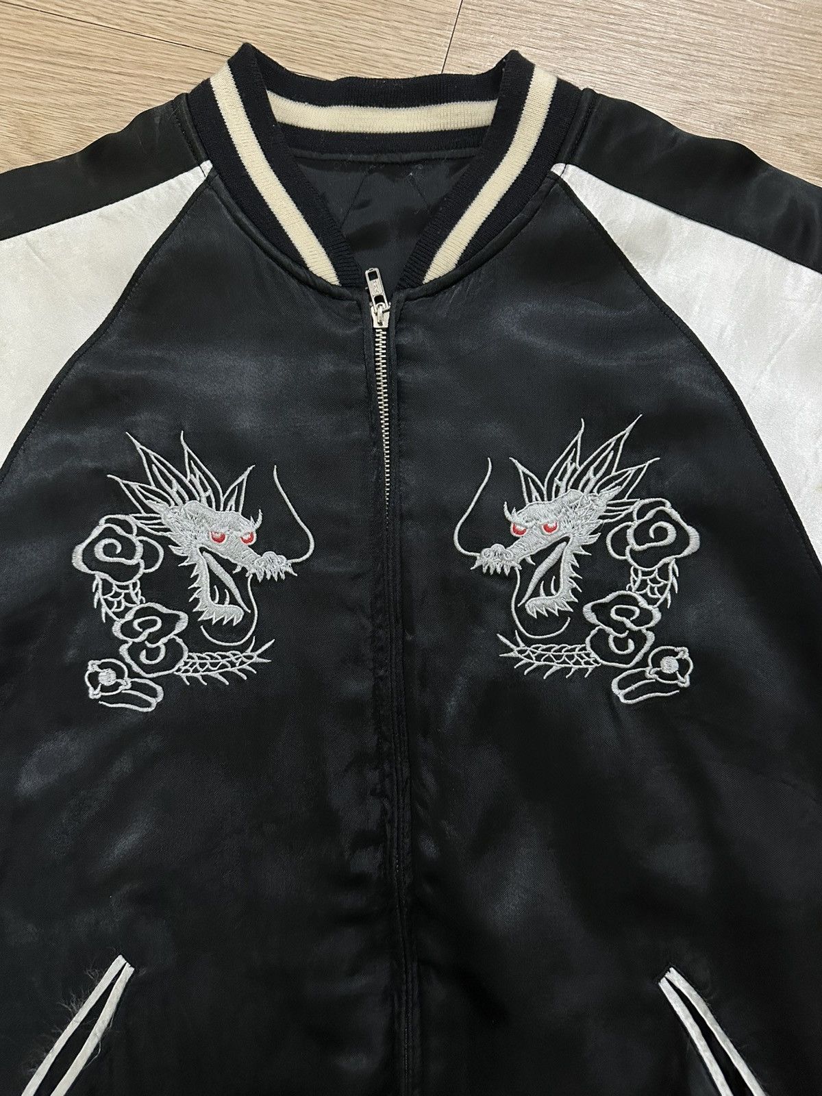 Beauty Beast × Japanese Brand Pearl Diver Bright Co Ltd Dragon Reversible Sukajan Jacket Size US M / EU 48-50 / 2 - 6 Thumbnail