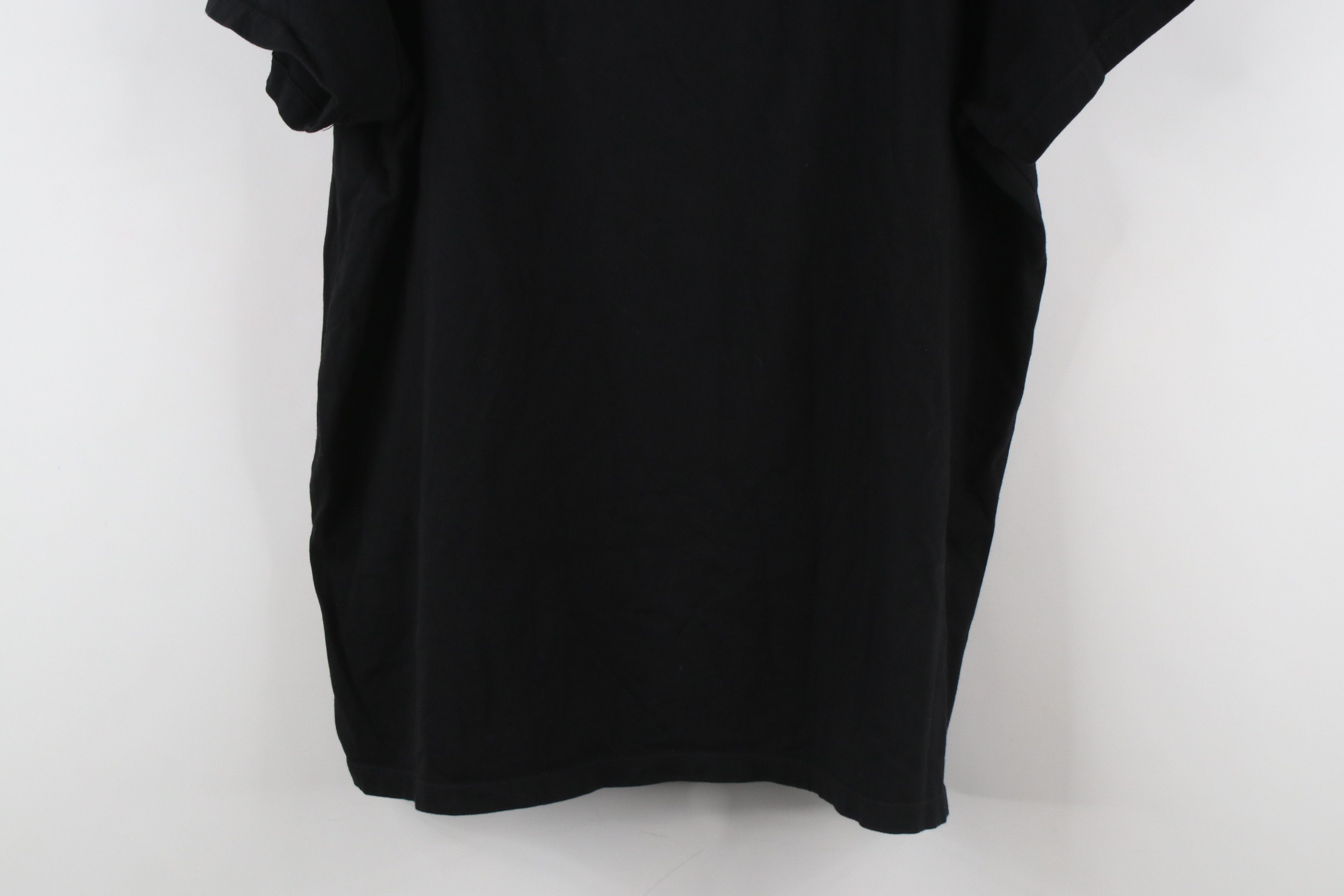Vintage Vintage 90s Streetwear Blank Cotton Knit T-Shirt Black USA Size XL / US 12-14 / IT 48-50 - 3 Thumbnail