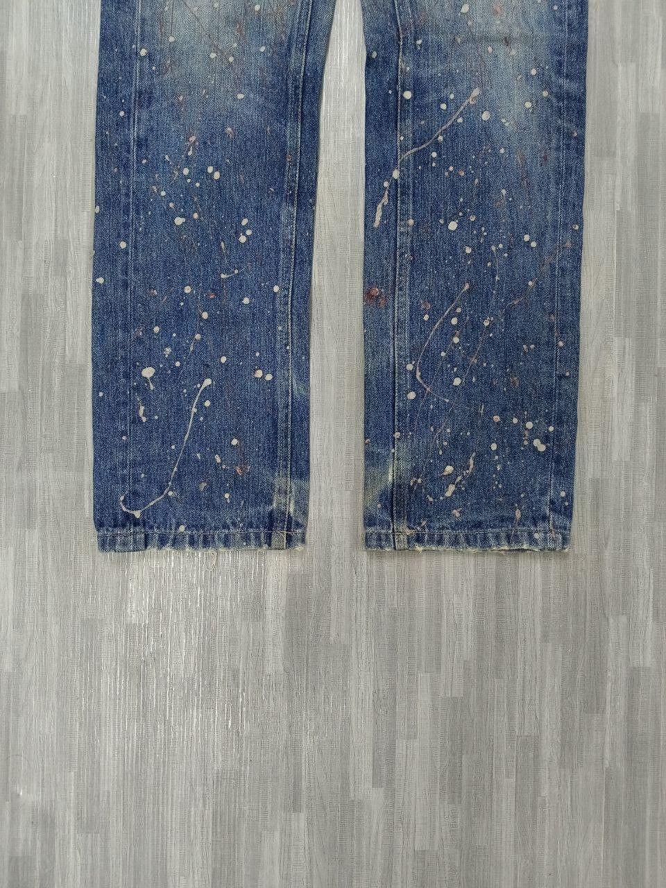 Japanese Brand SICK SPLATTED SELF DENIM PANTS Size US 30 / EU 46 - 6 Thumbnail