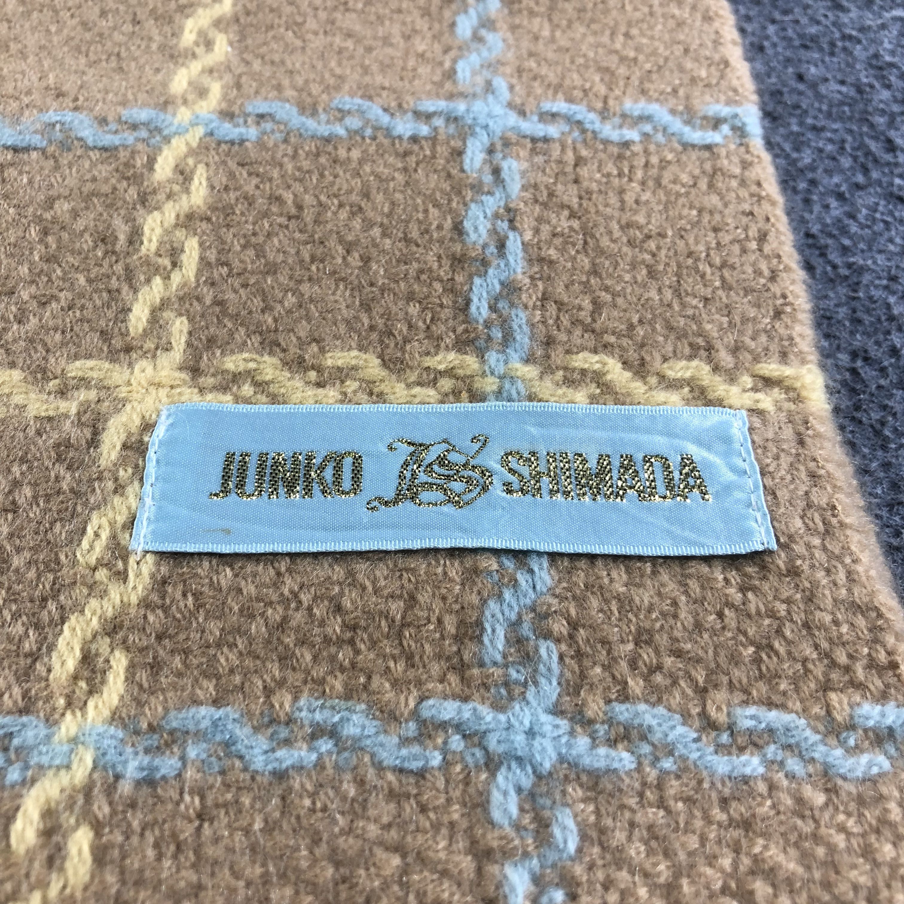 Junko Shimada Junko Shimada Tartan Wool Scarf Muffler Neckwear V2486 Size ONE SIZE - 4 Thumbnail