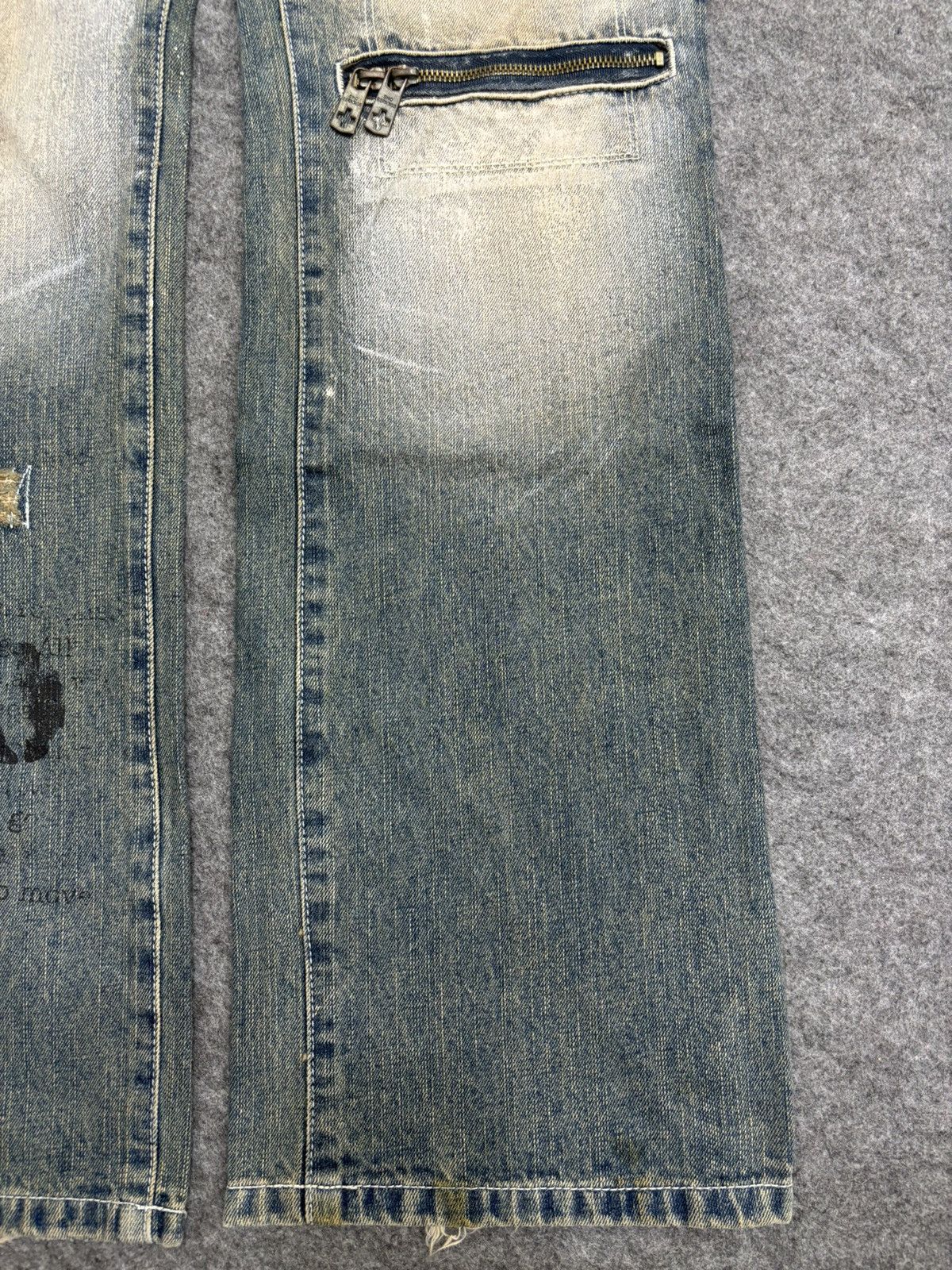 Japanese Brand 🔥FLARE🔥BERNINGS SHO Japan Punk Designer Junya Denim F546 Size US 30 / EU 46 - 7 Thumbnail