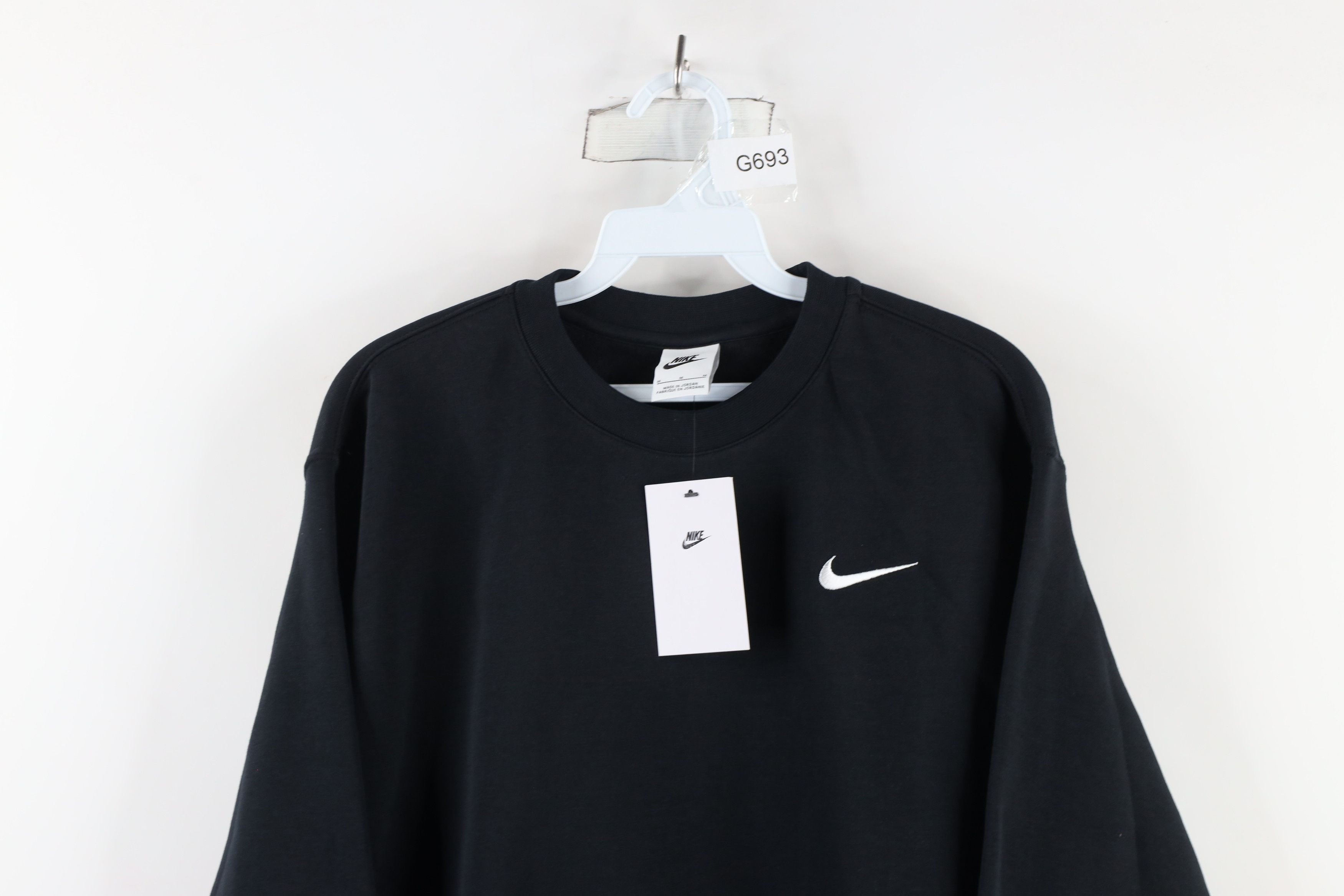Nike × Vintage Deadstock Nike Scott Mini Swoosh Crewneck Sweatshirt Black Size US M / EU 48-50 / 2 - 2 Thumbnail