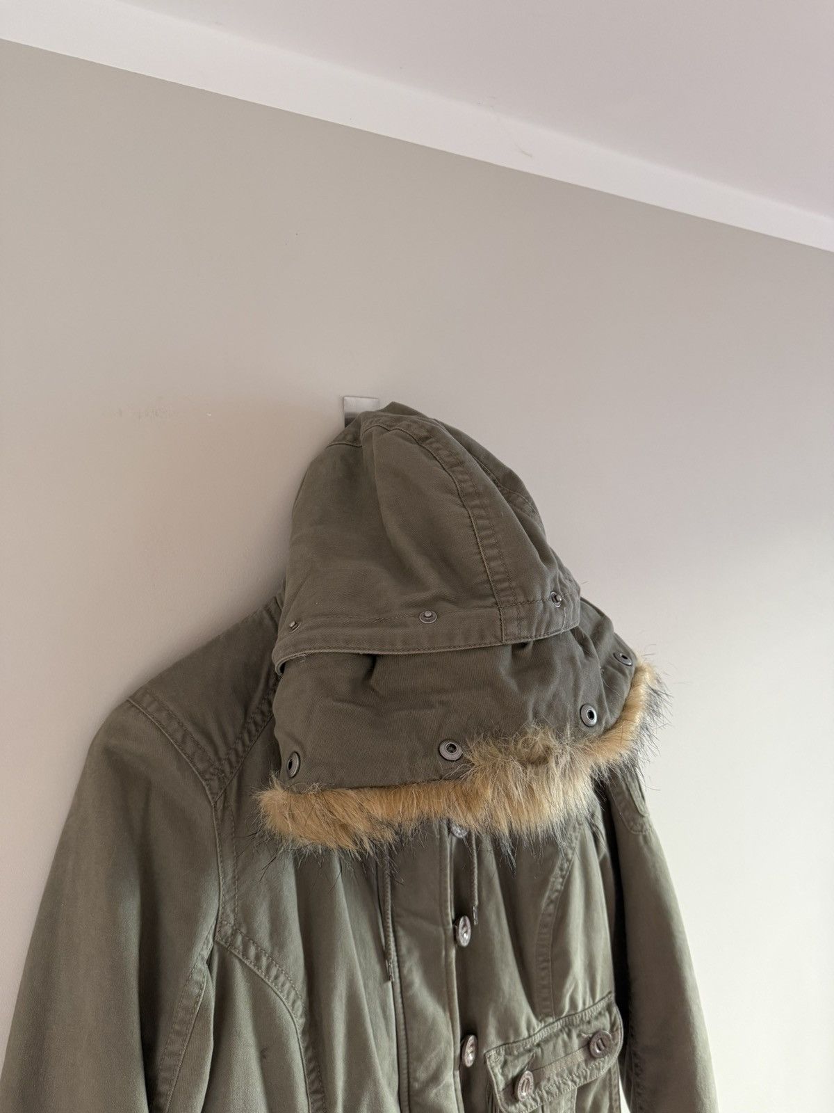Vintage Fur Lined Aviator Bomber Jacket with Hood Size L / US 10 / IT 46 - 9 Thumbnail