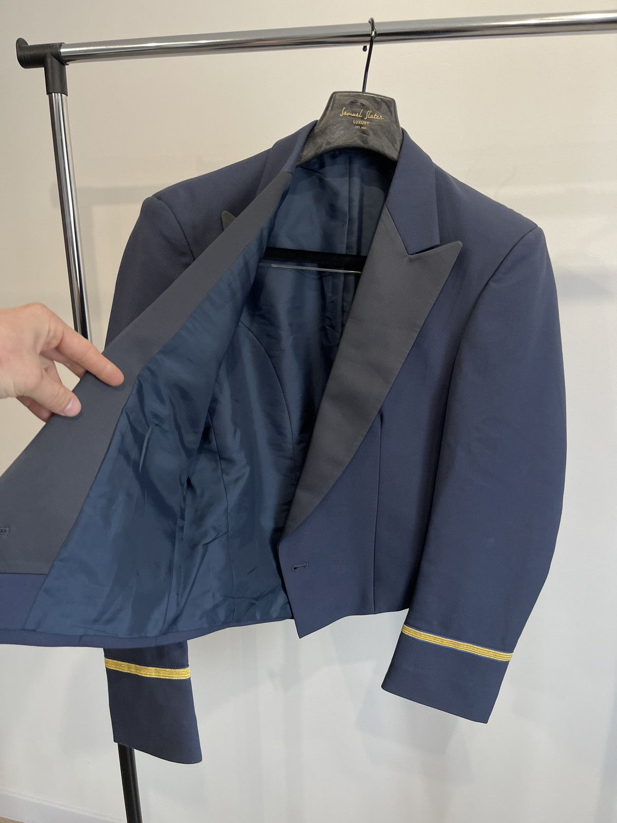 Vintage Vintage Royal Netherlands Air Force KLU Officer Mess Jacket Size 40R - 6 Thumbnail