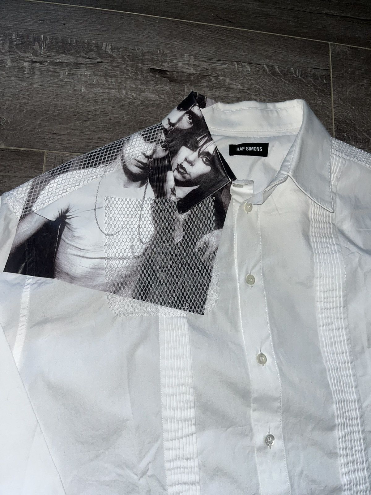 Raf Simons RAF Simmons SS19 Runway Punk Portrait button up Size US XL / EU 56 / 4 - 2 Thumbnail