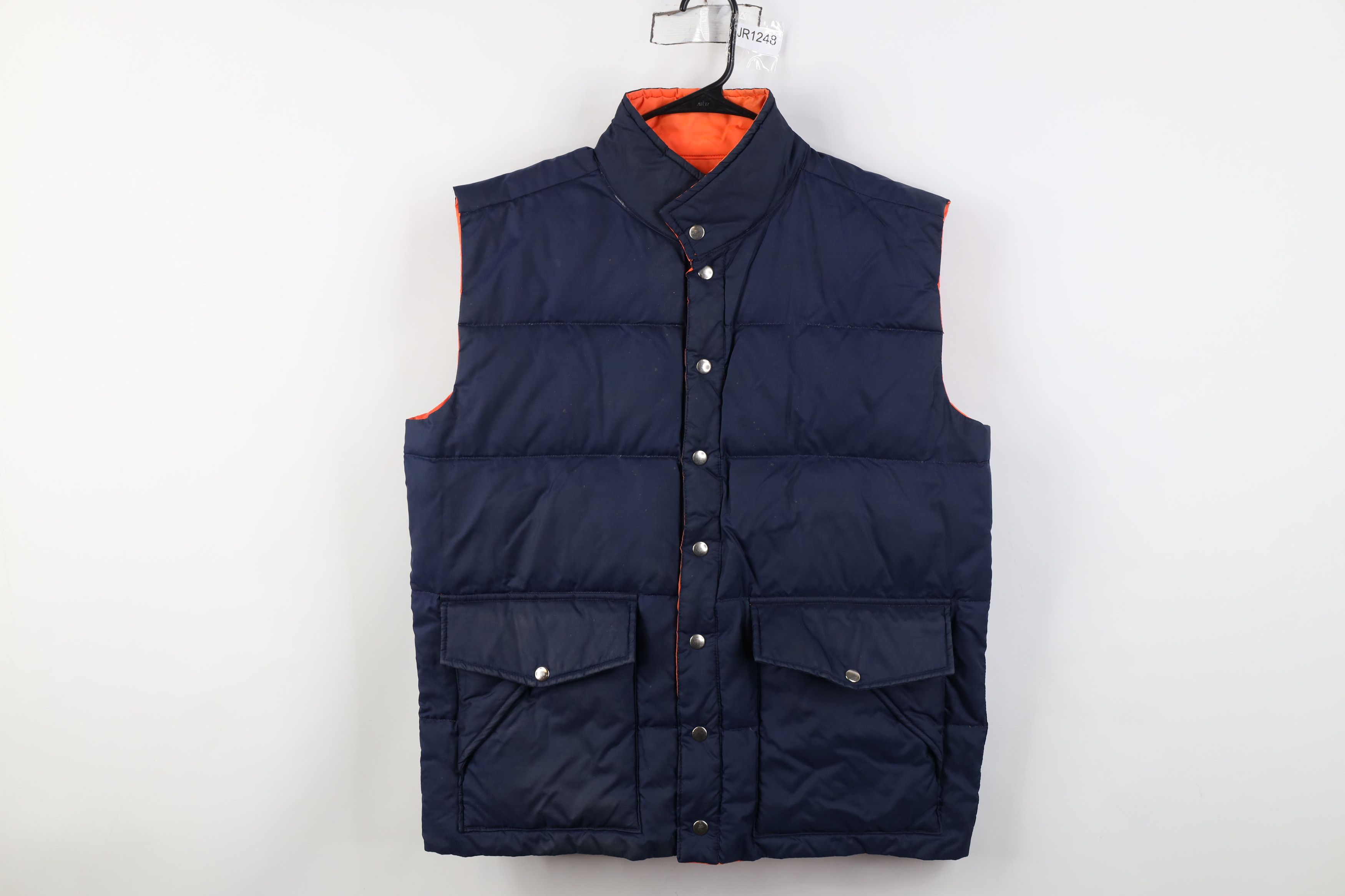 Vintage Vintage 70s Streetwear Reversible Down Puffer Vest Jacket Size US M / EU 48-50 / 2 - 1 Thumbnail
