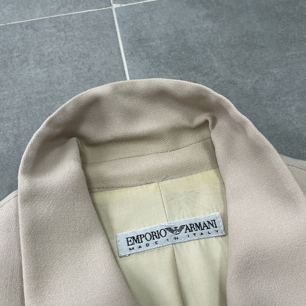 Emporio Armani × Vintage Vintage Emporio Armani Wool Blazer Size 46 Size L / US 10 / IT 46 - 9 Thumbnail